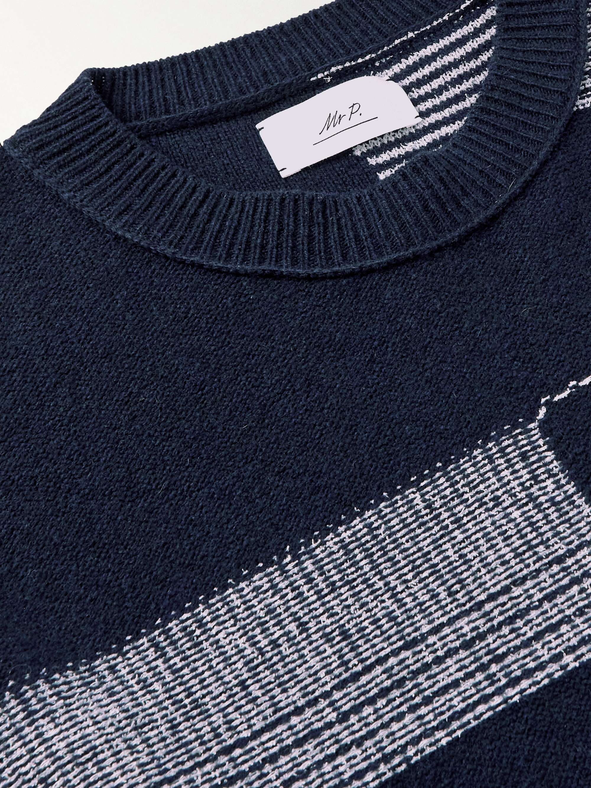 MR P. Jacquard-Knit Cashmere-Blend Sweater
