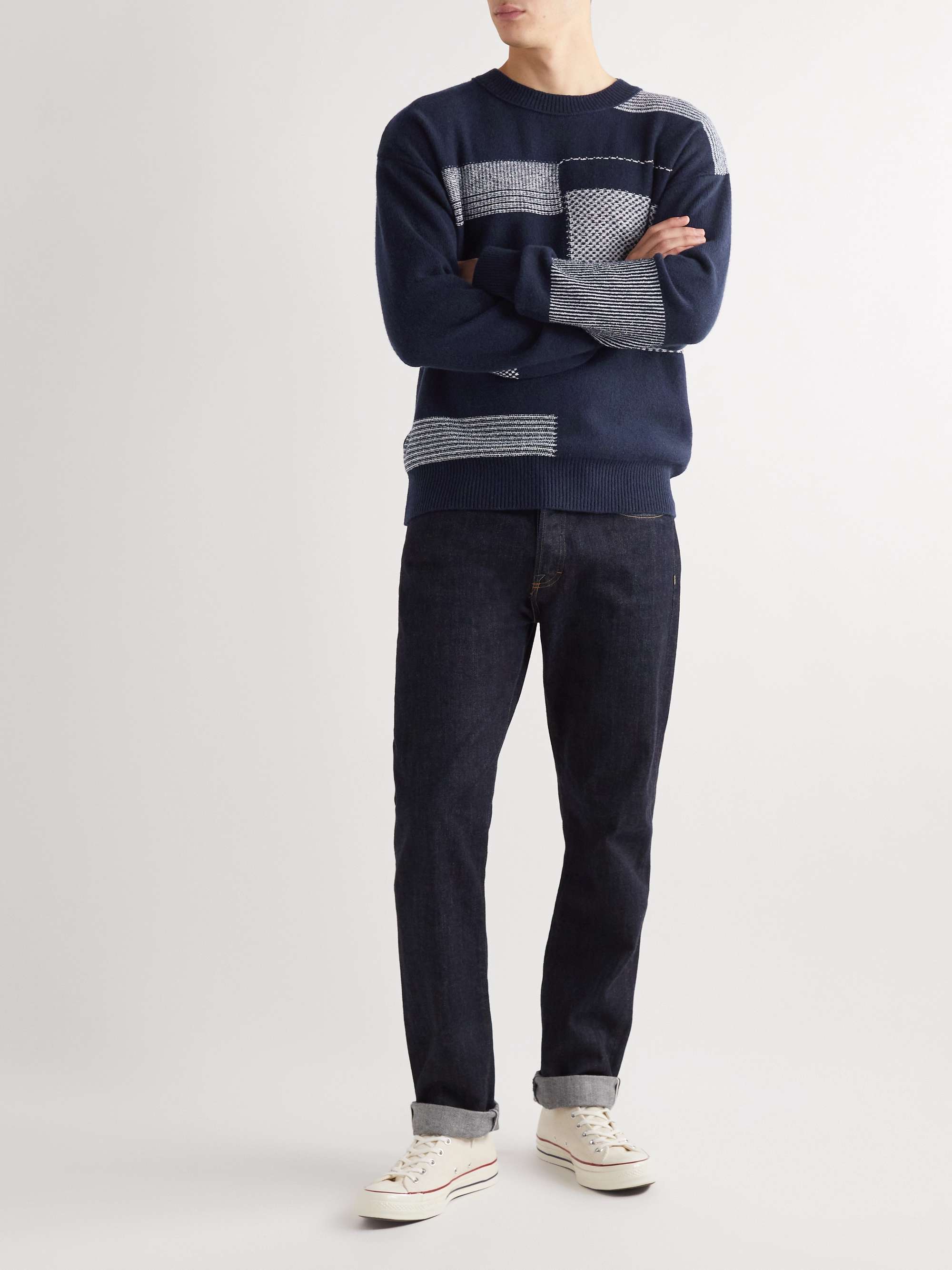 MR P. Jacquard-Knit Cashmere-Blend Sweater