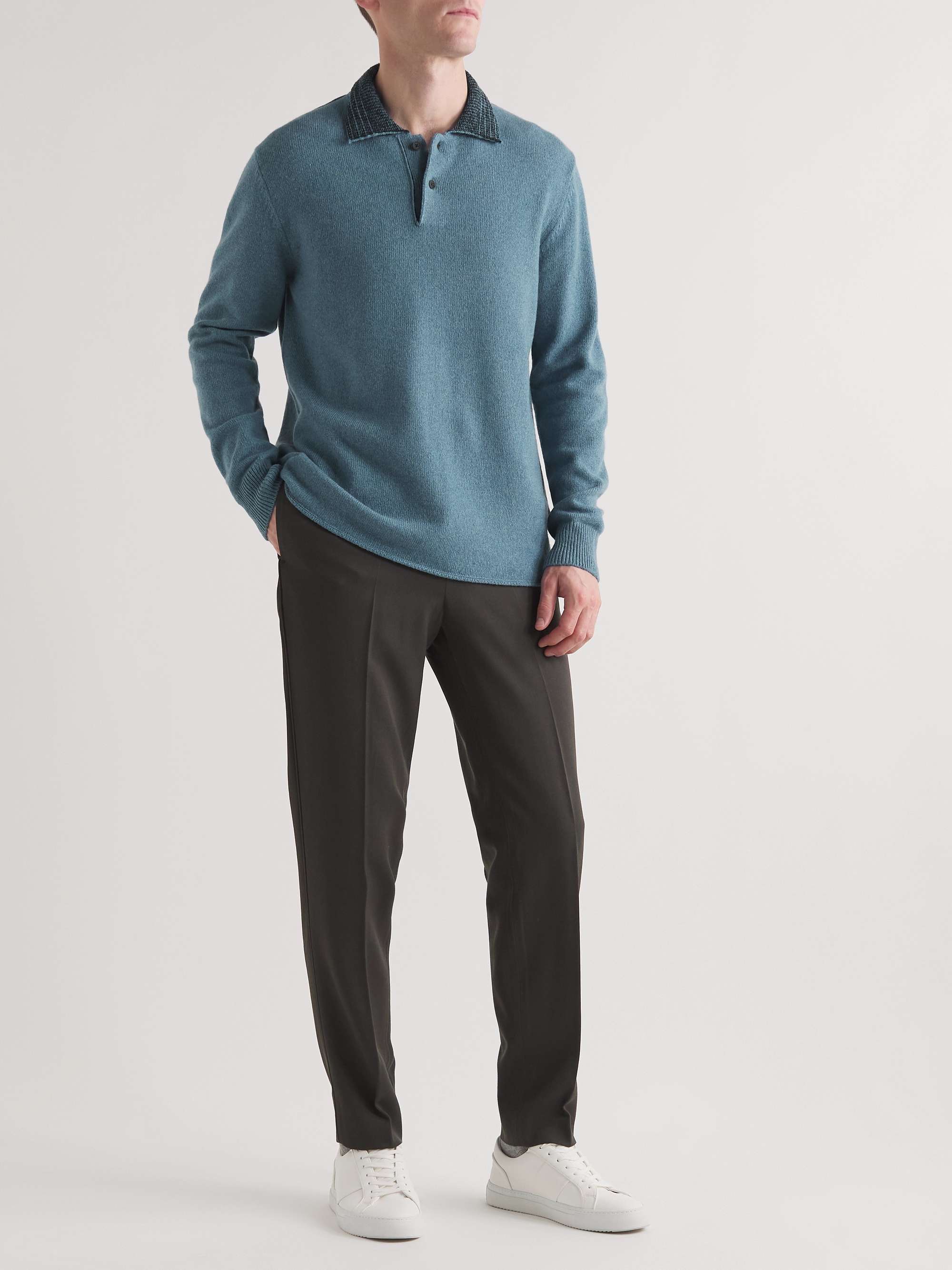 MR P. Cashmere-Blend Polo Shirt