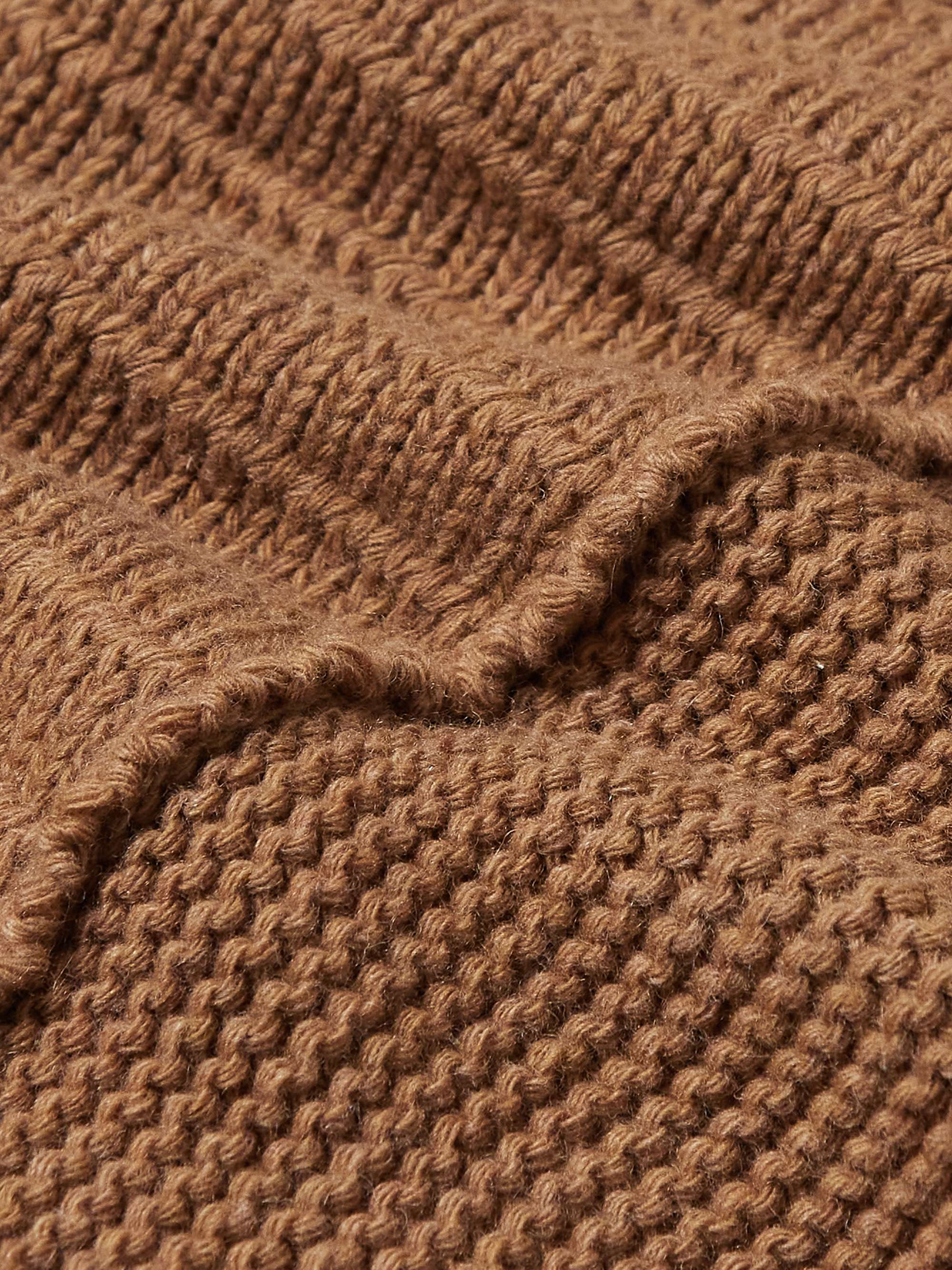 MR P. Patchwork Ribbed Wool Cardigan