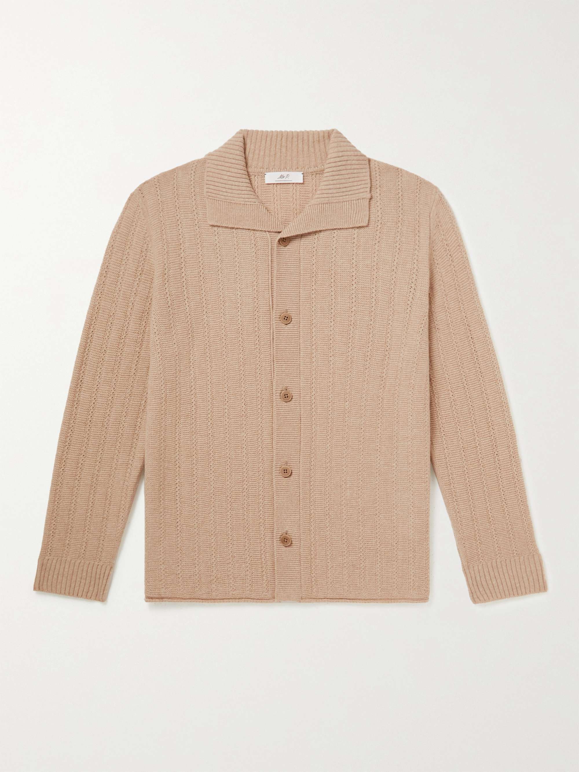 MR P. Wolly Open-Knit Wool Cardigan for Men