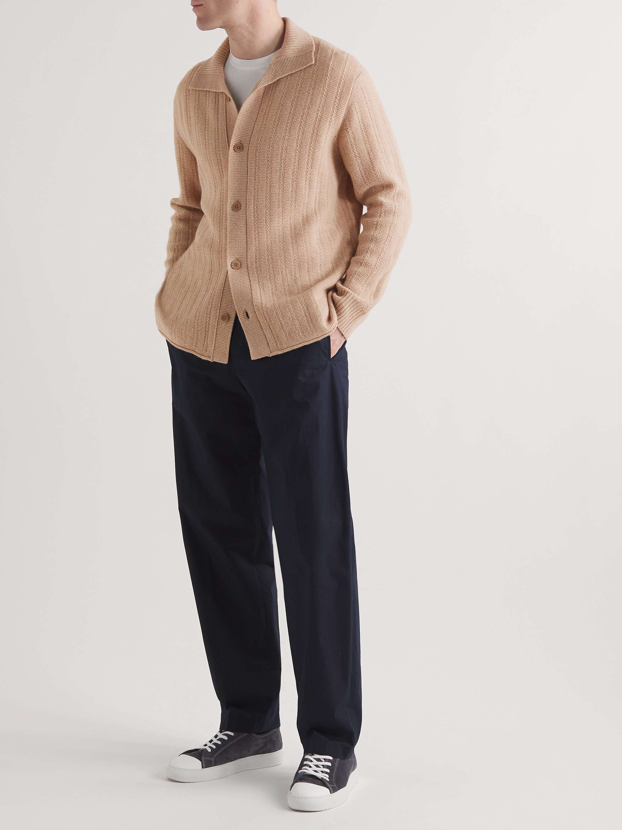 MR P. Wolly Open-Knit Wool Cardigan