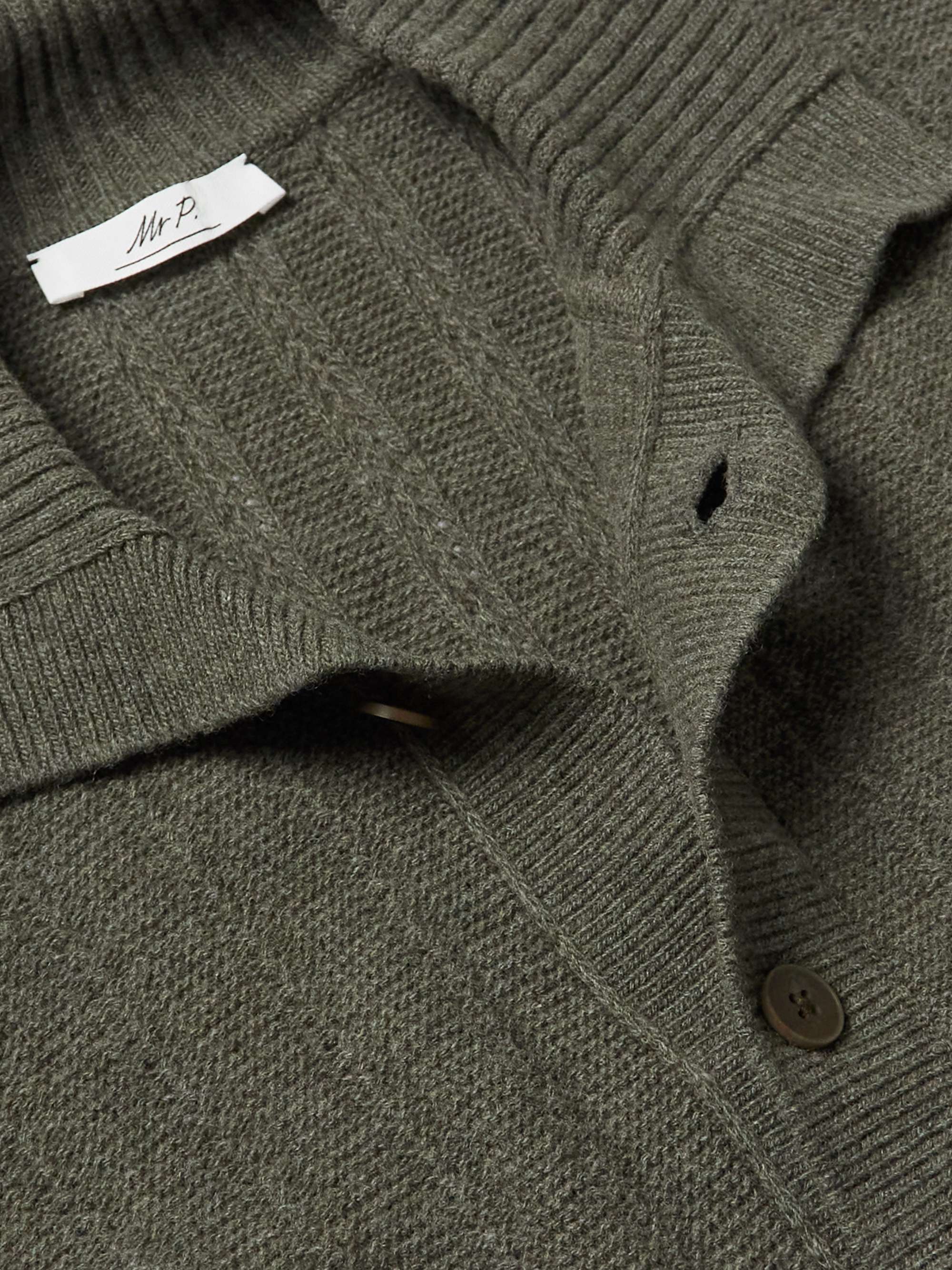 MR P. Wolly Open-Knit Wool Cardigan