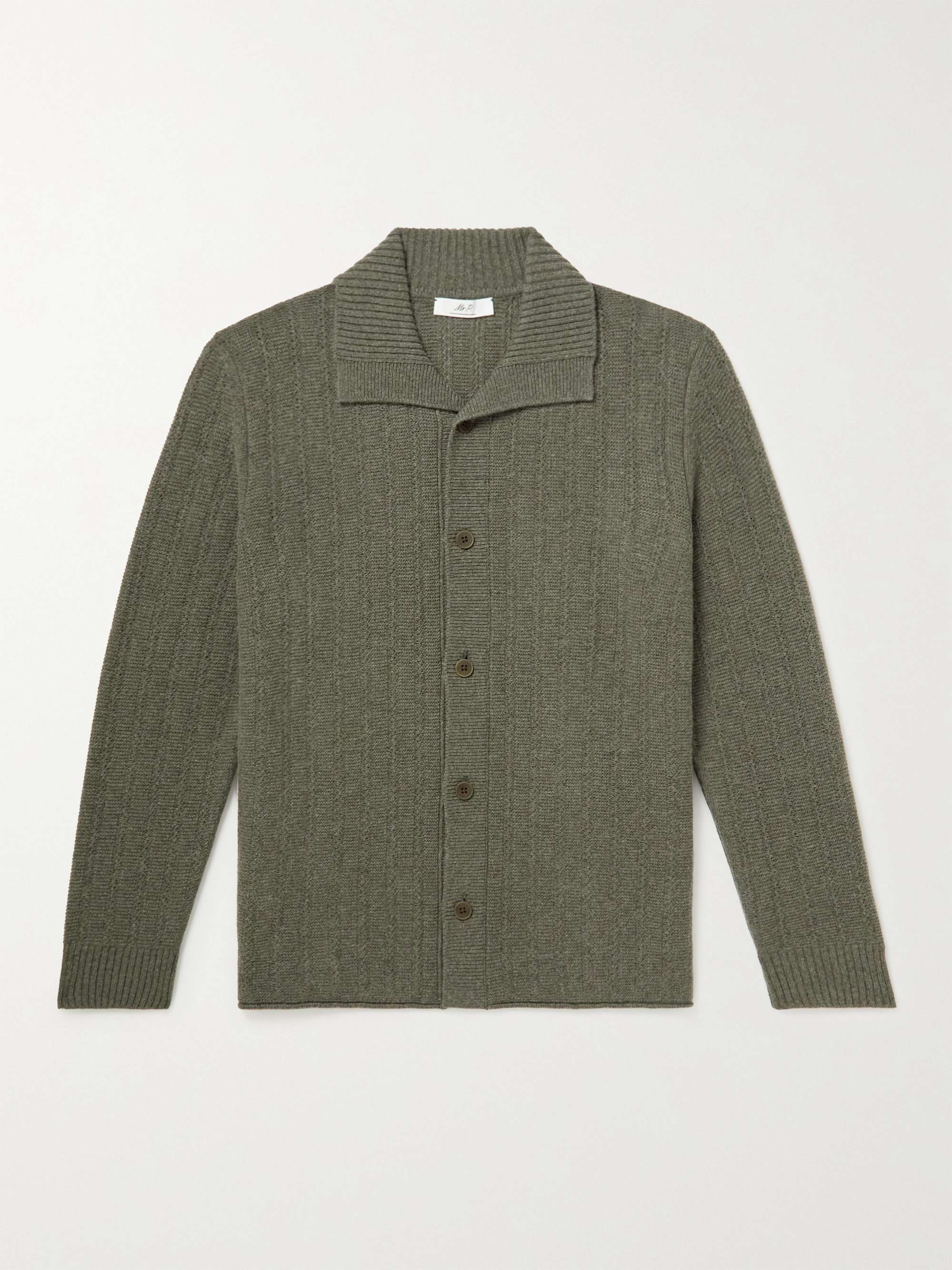 MR P. Wolly Open-Knit Wool Cardigan