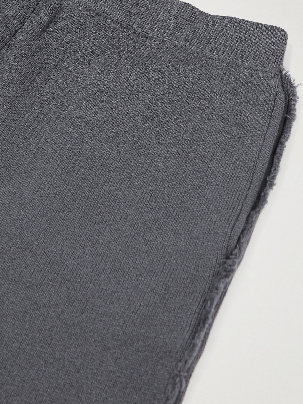  Mr P. - Tapered Distressed Virgin Wool Sweatpants - Men - Gray - M 