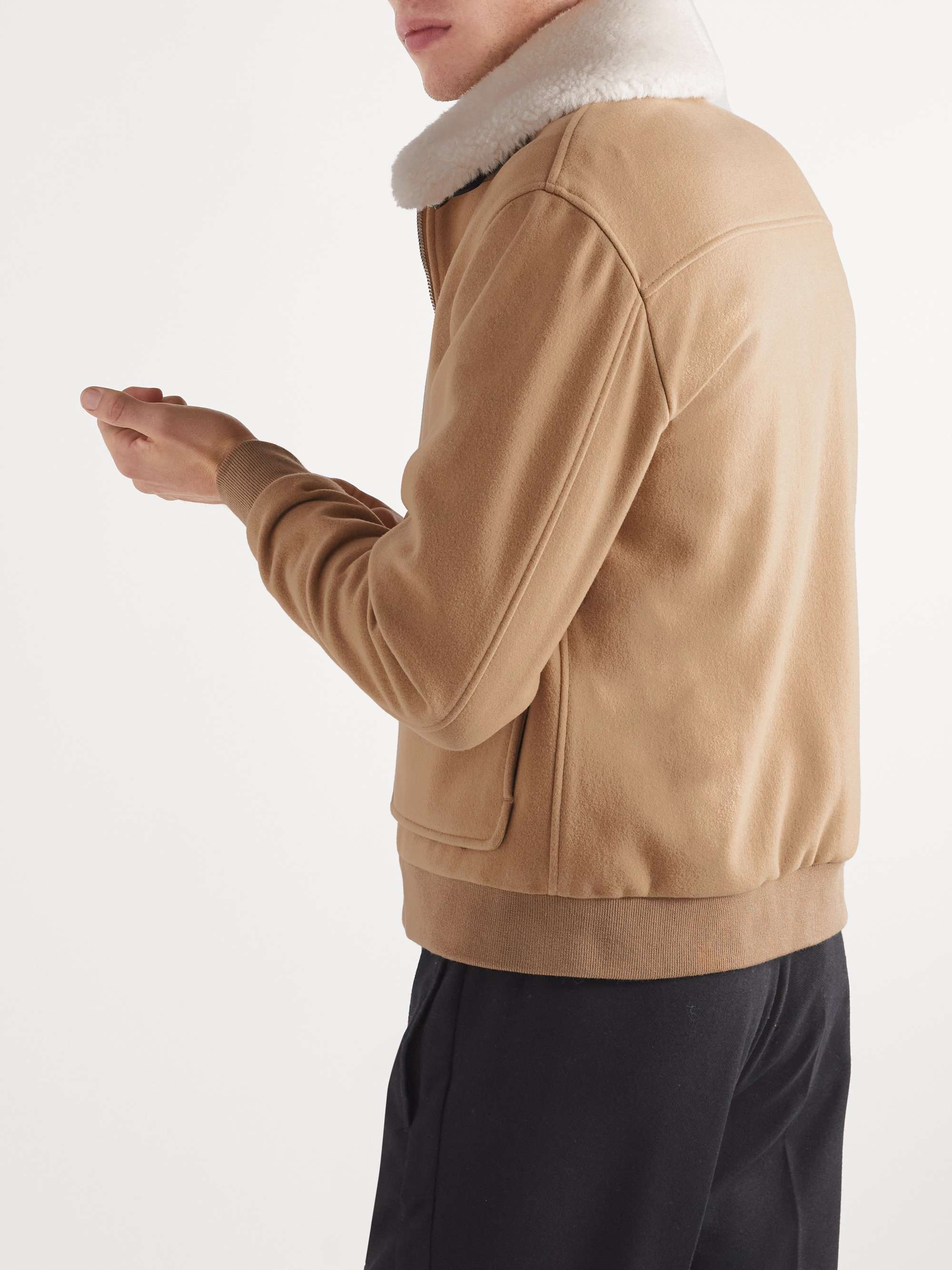 MR P. Shearling-Trimmed Wool-Blend Blouson Jacket