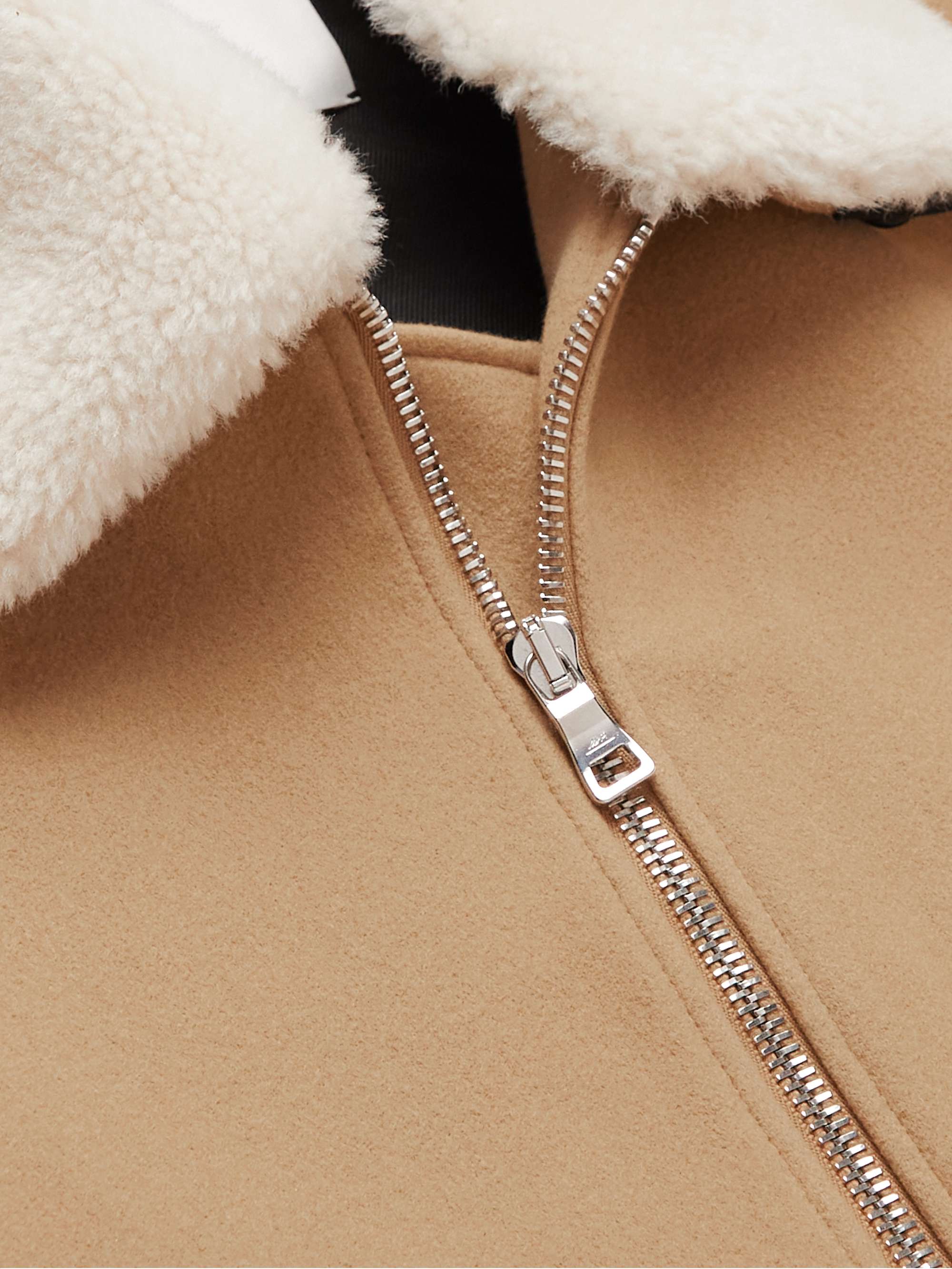 MR P. Shearling-Trimmed Wool-Blend Blouson Jacket