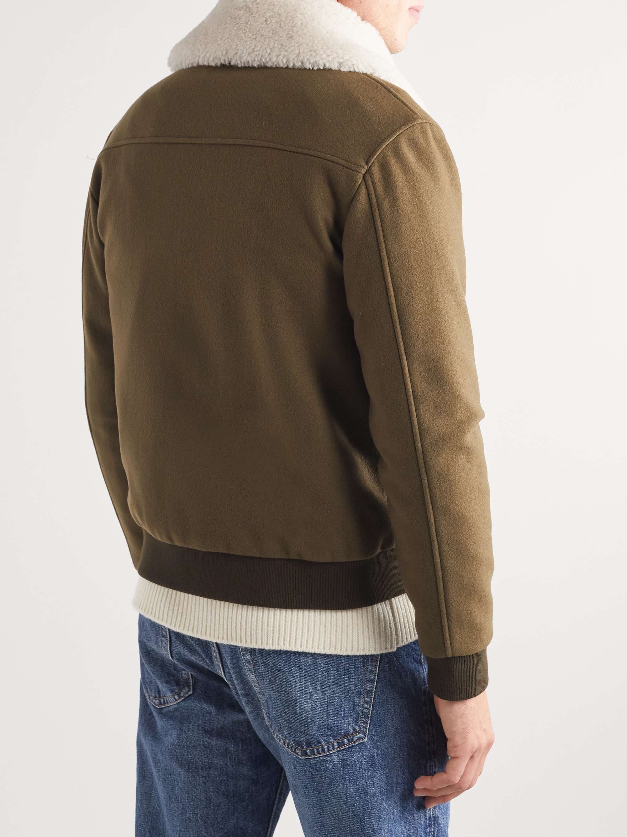 MR P. Shearling-Trimmed Wool-Blend Blouson Jacket