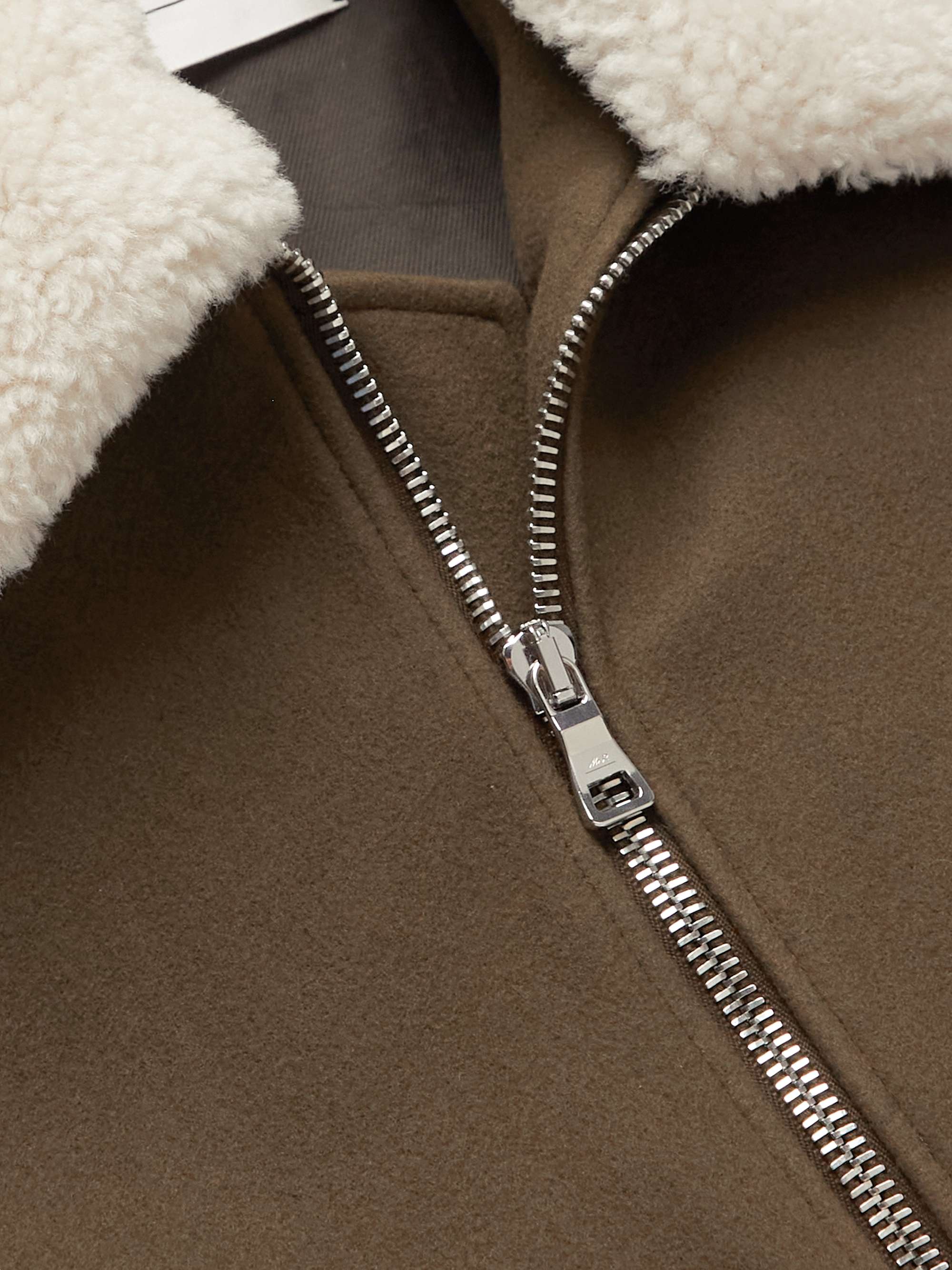 MR P. Shearling-Trimmed Wool-Blend Blouson Jacket