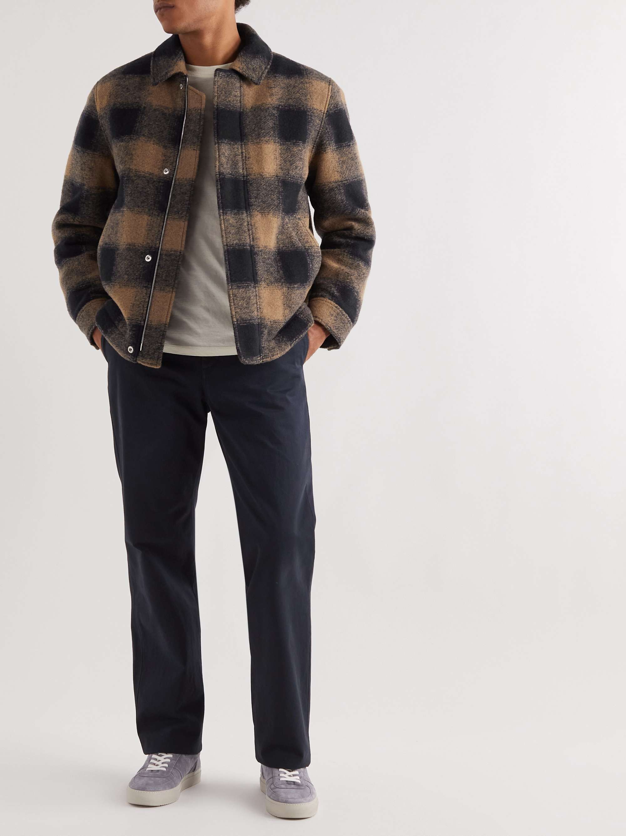 MR P. Checked Padded Wool-Blend Blouson Jacket