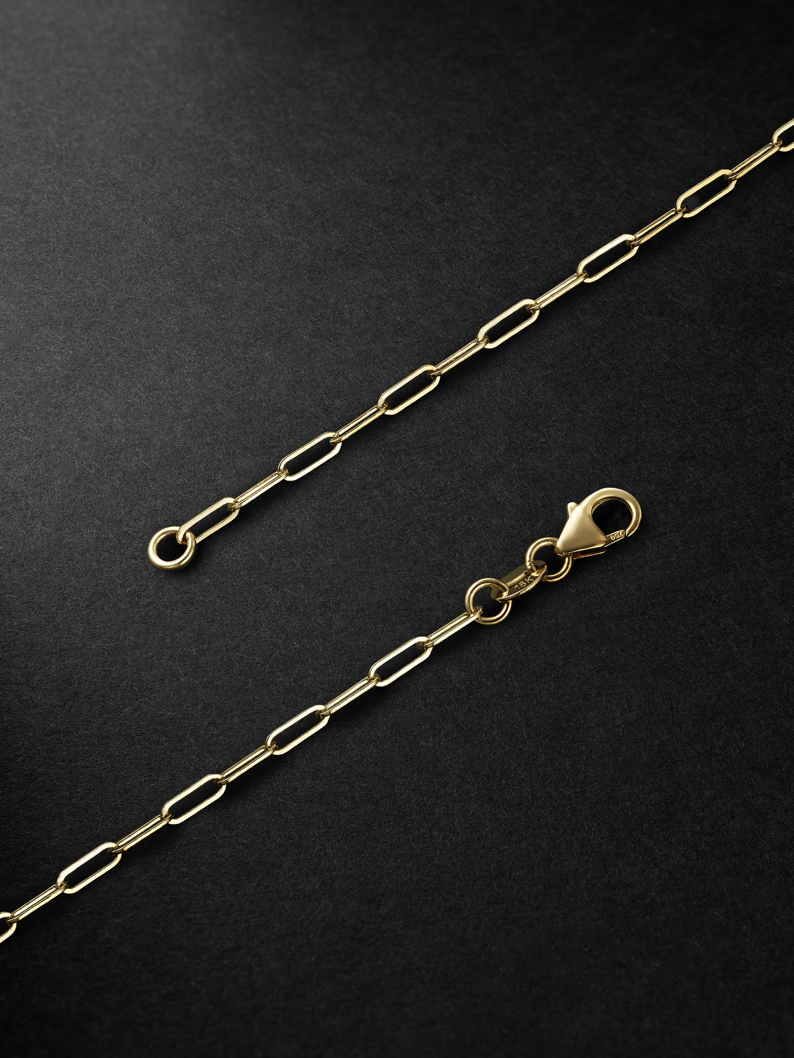 Shop Foundrae Super Fine Clip Slide Chain And Mini Four Heart Clover Gold Diamond Pendant Necklace