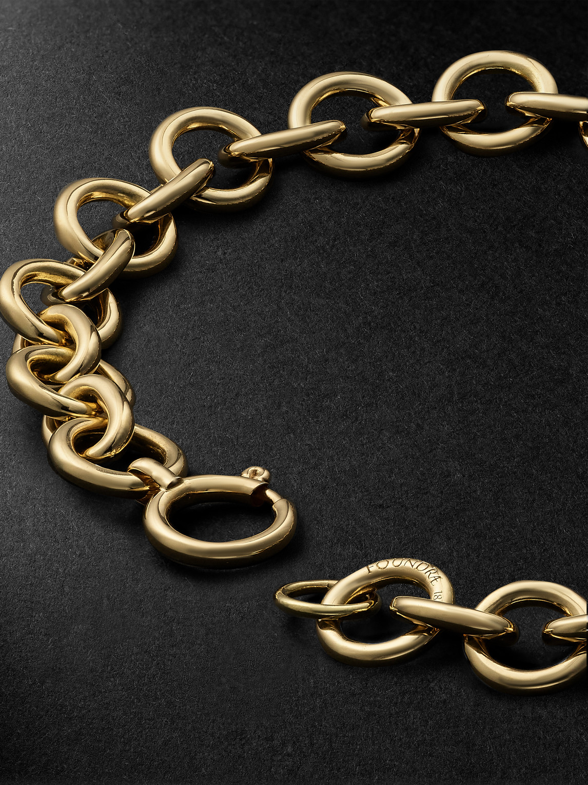 FOUNDRAE MIXED LINK 18-KARAT GOLD CHAIN BRACELET
