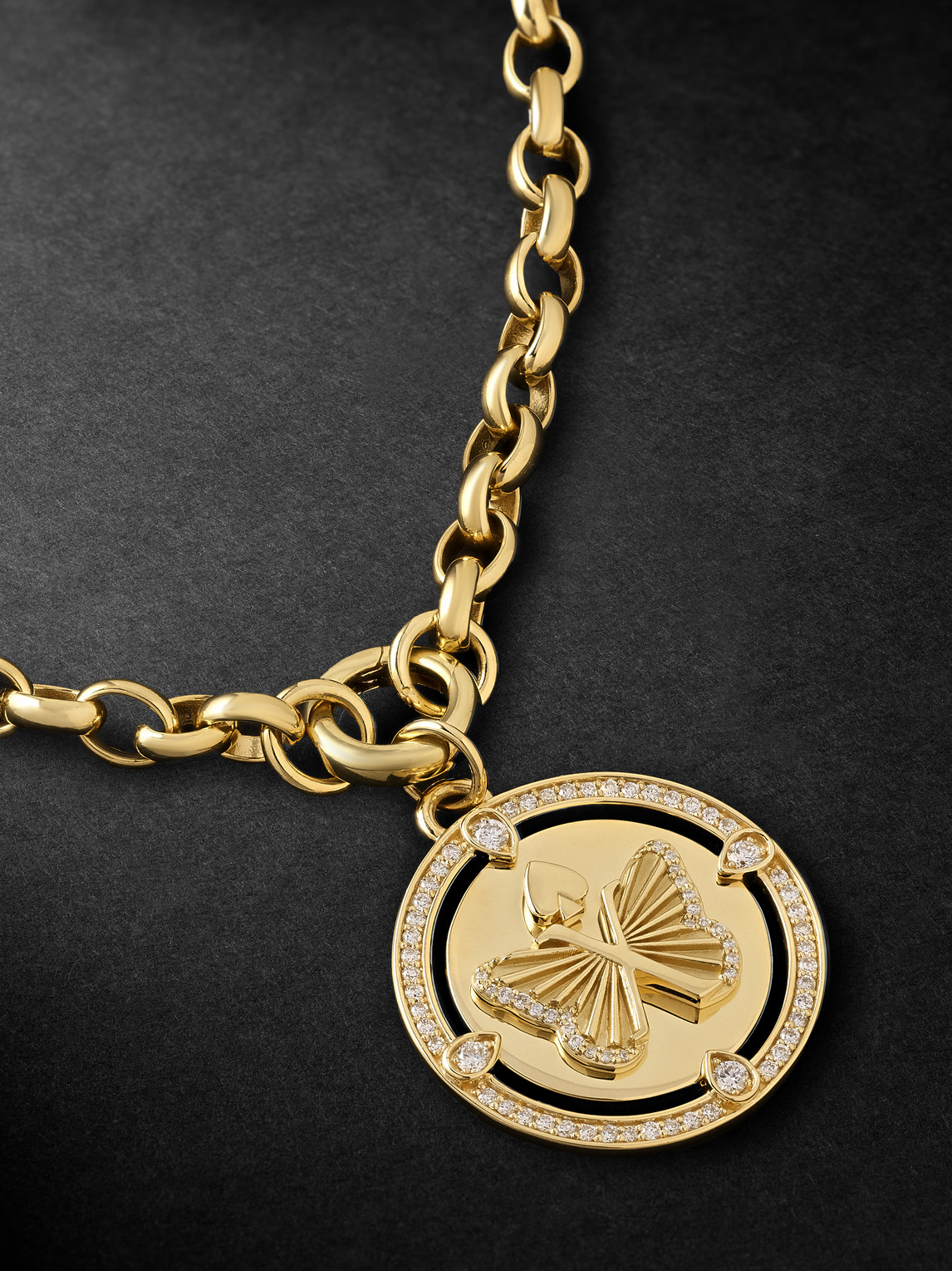 Shop Foundrae Heavy 18-karat Gold Diamond Necklace