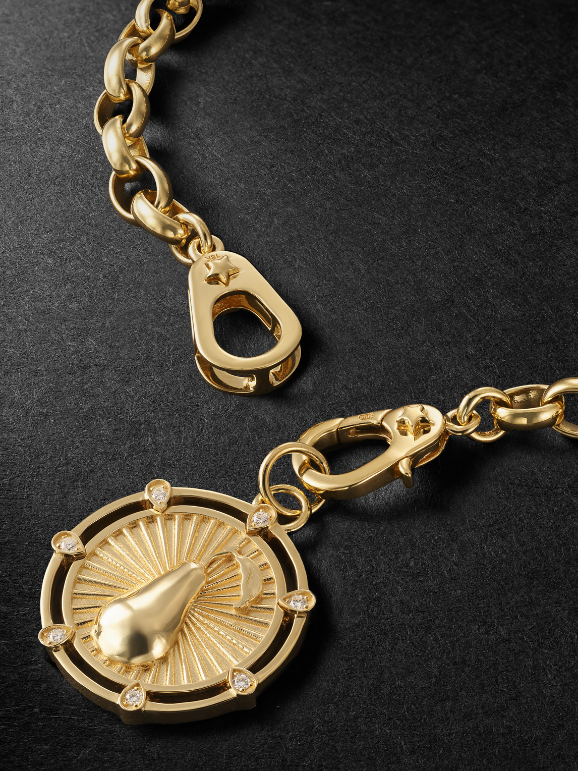 Shop Foundrae Pear Gold Diamond Bracelet