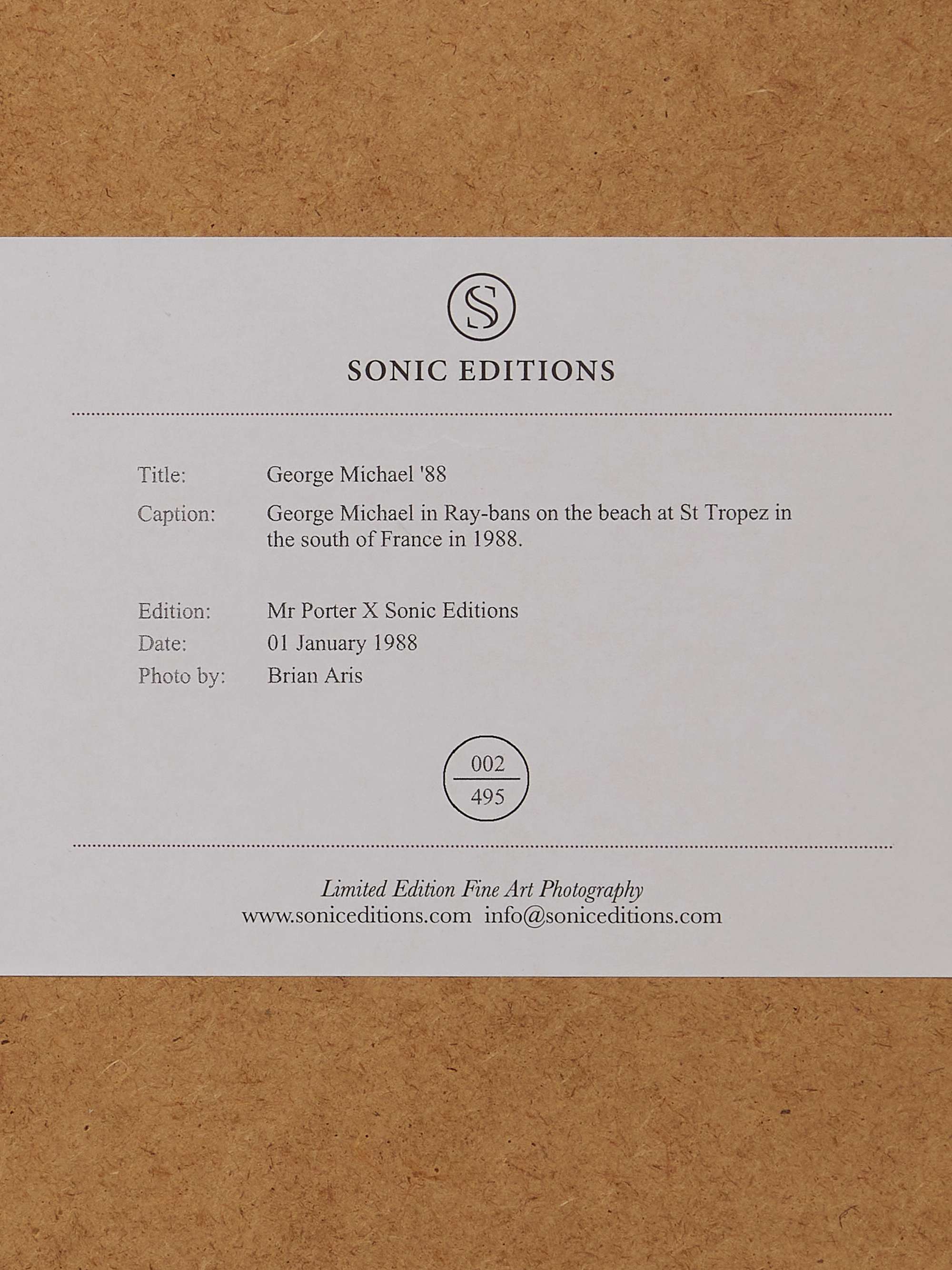 SONIC EDITIONS Framed 1988 George Michael '88 Print, 16" x 20"