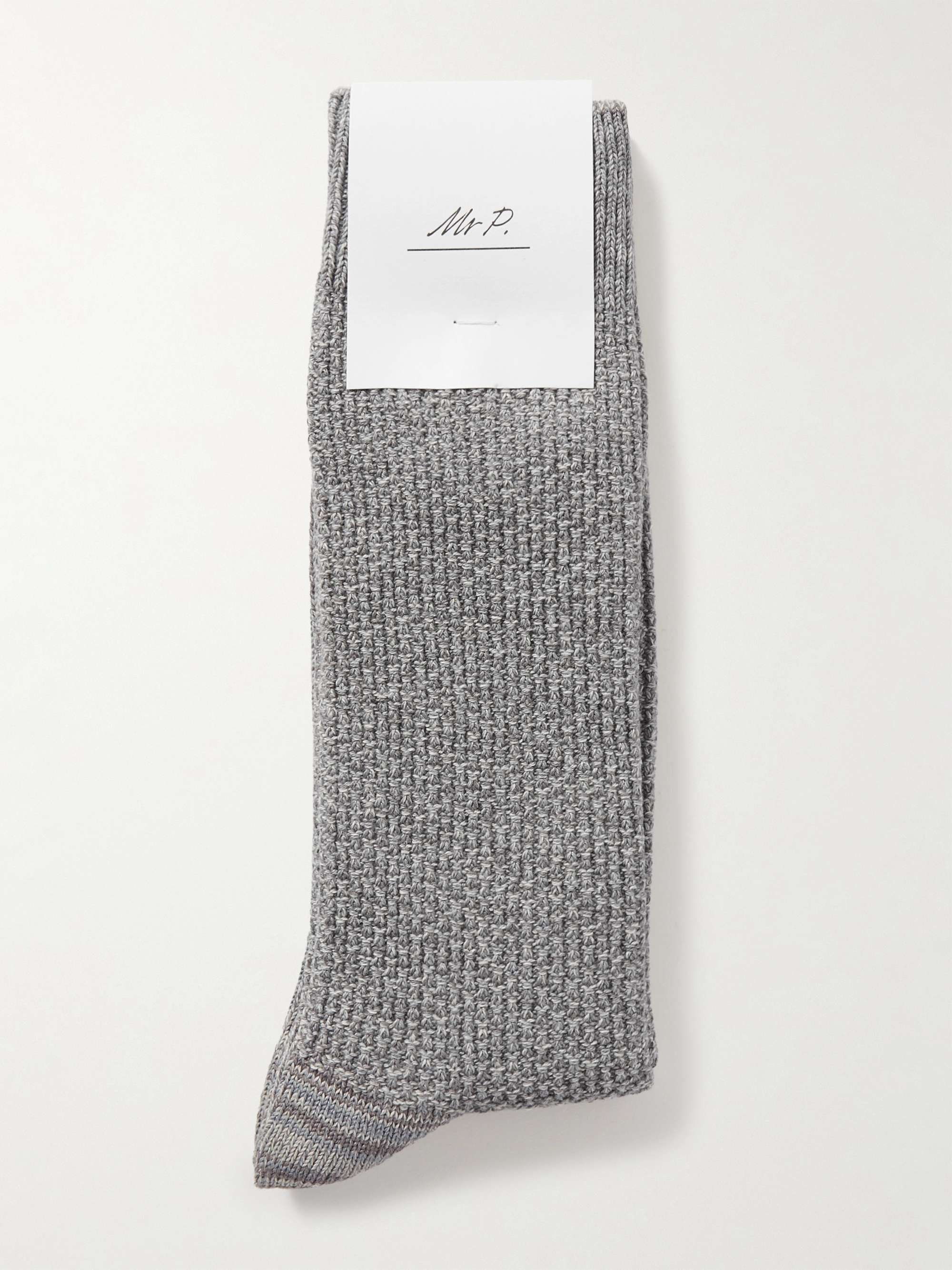 MR P. Cotton-Blend Piqué Socks