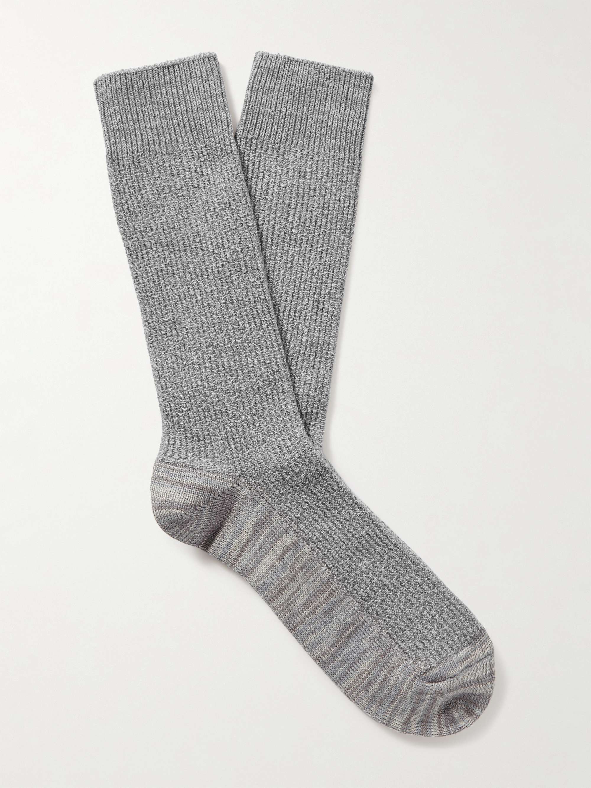 MR P. Cotton-Blend Piqué Socks