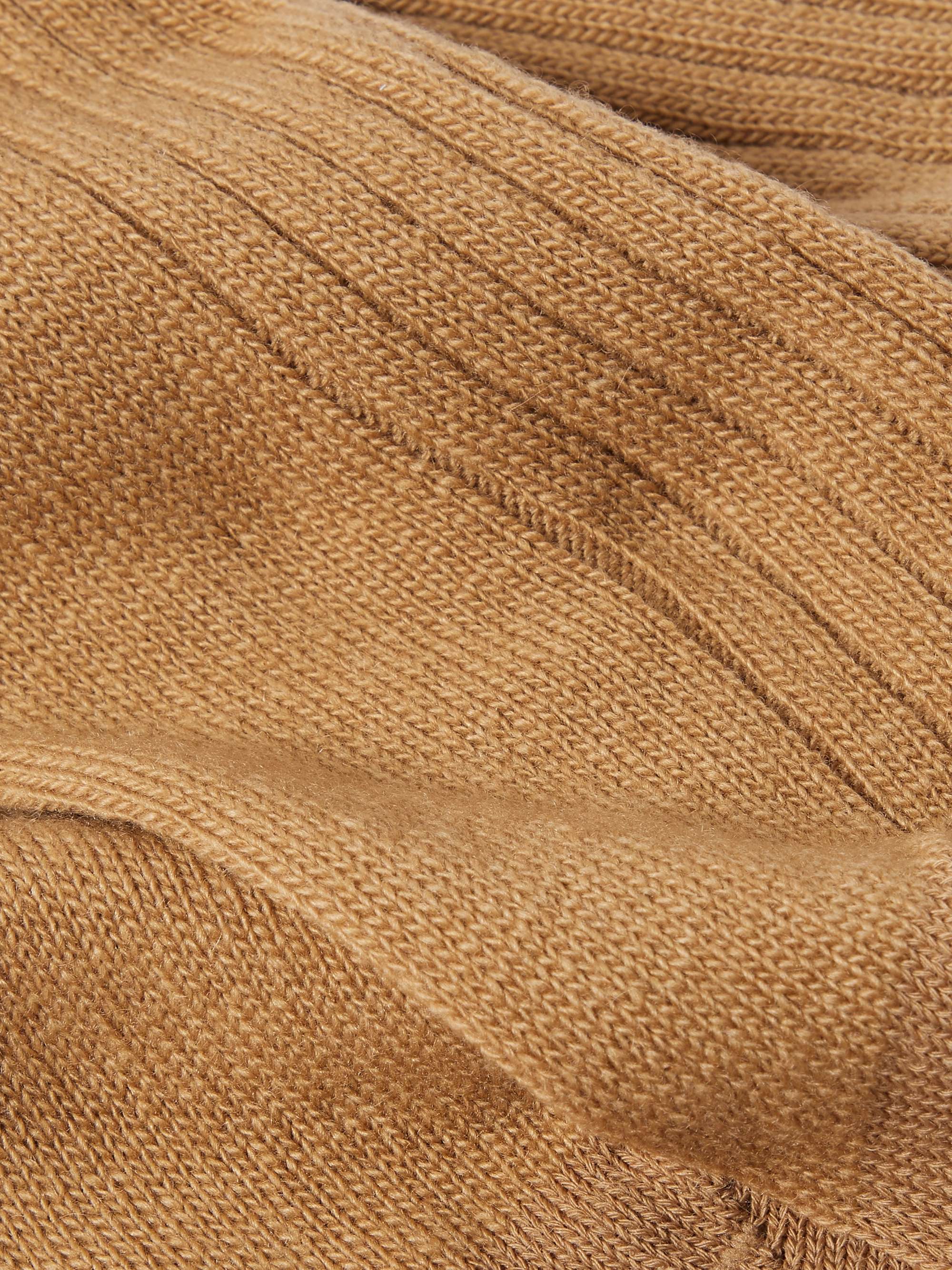 MR P. Ribbed Cashmere-Blend Socks