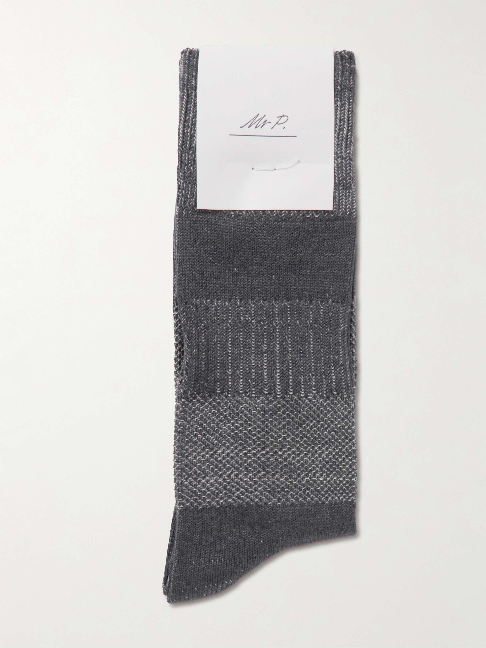 MR P. Textured Knitted Socks