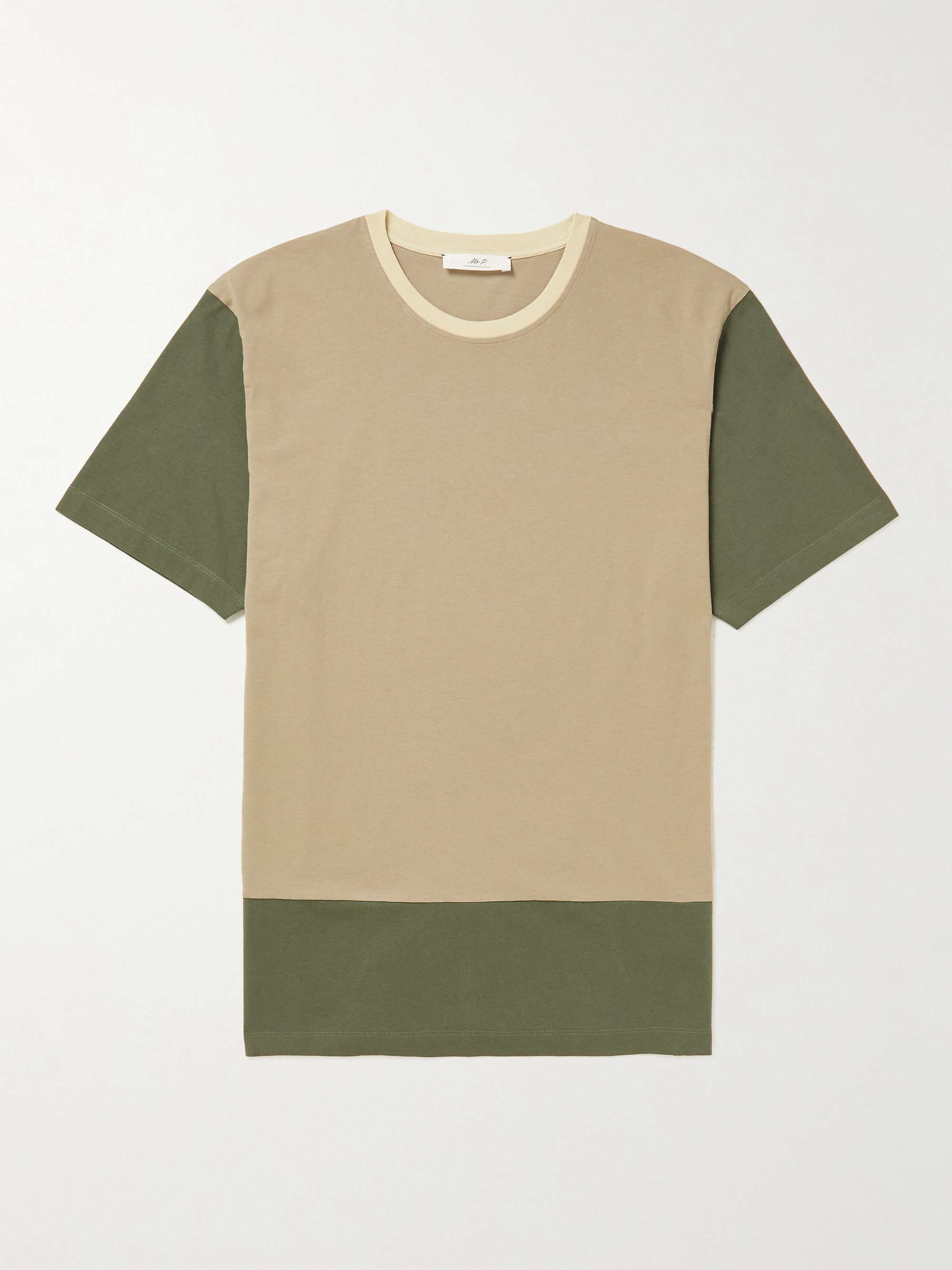 color block t shirt men
