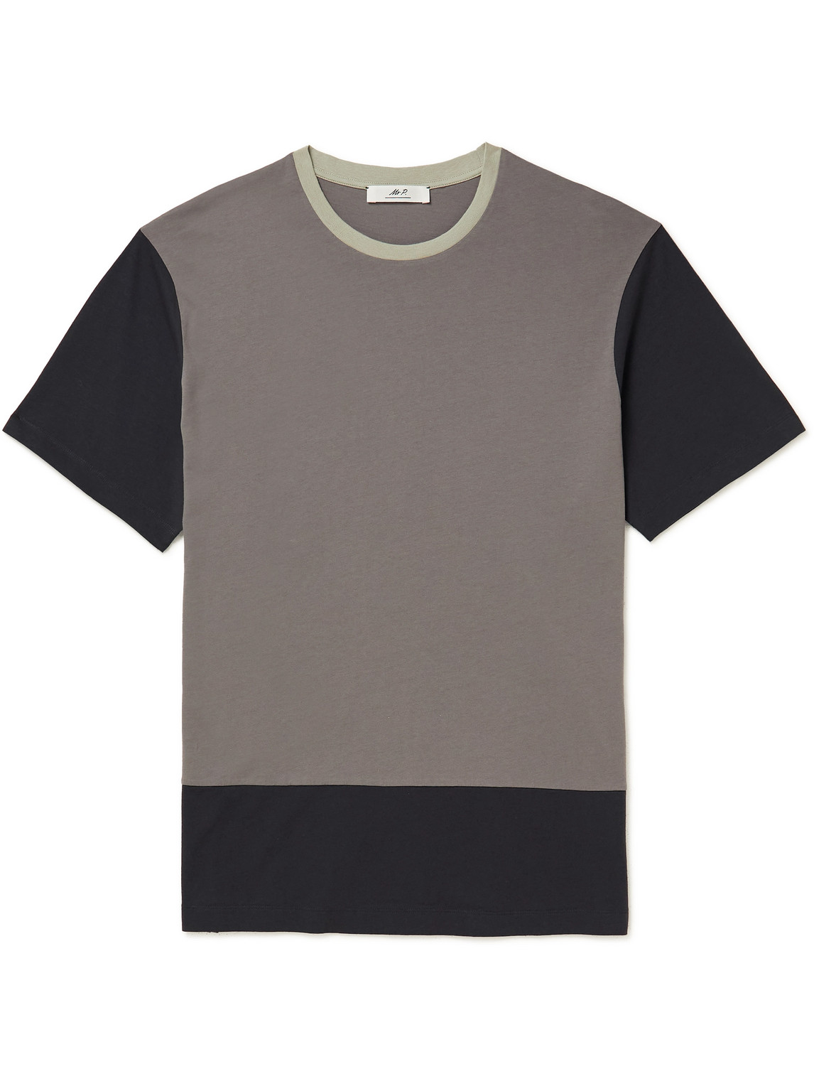Colour-Block Cotton-Jersey T-Shirt