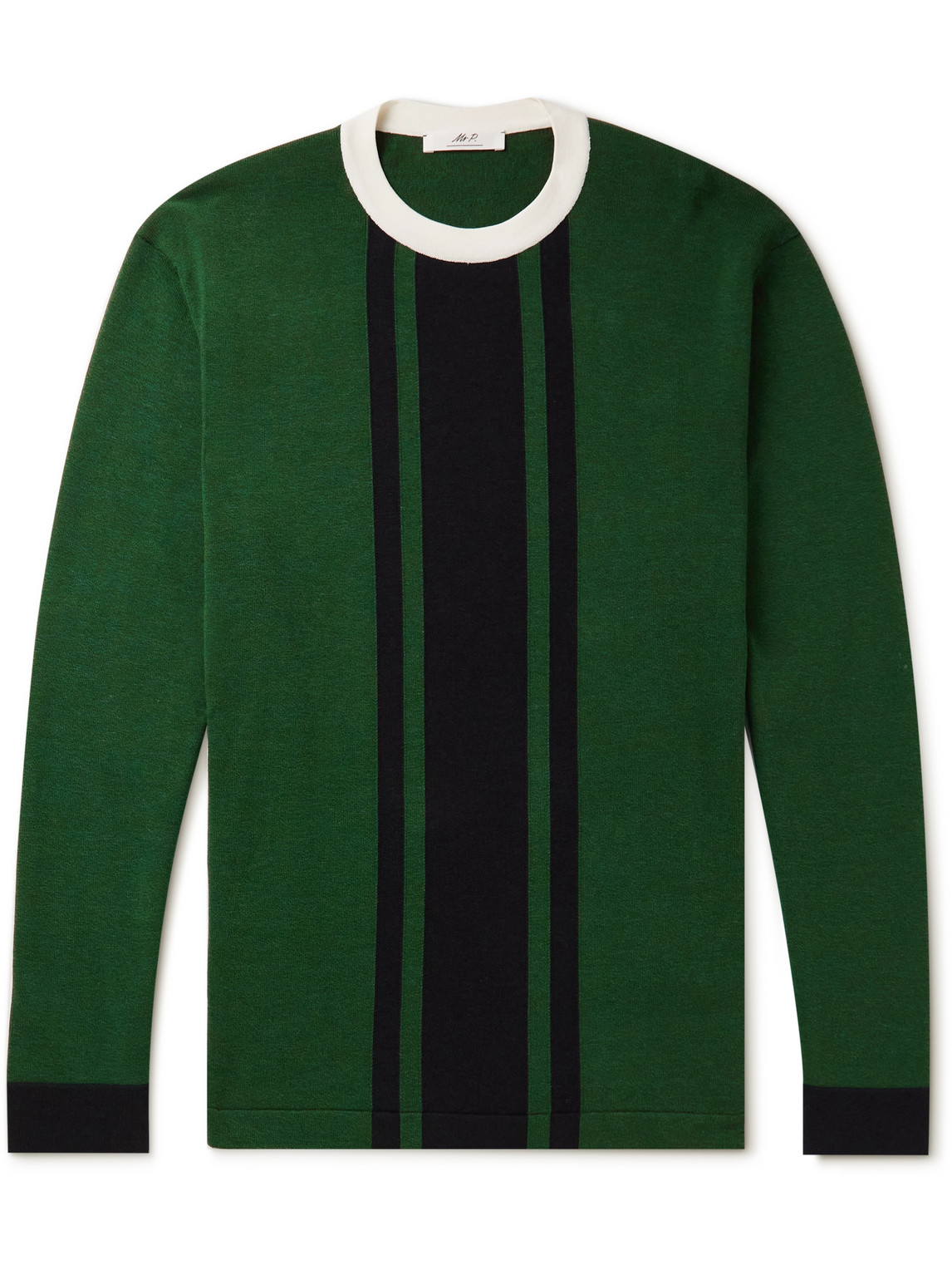 Striped Cotton and Lyocell-Blend Sweater