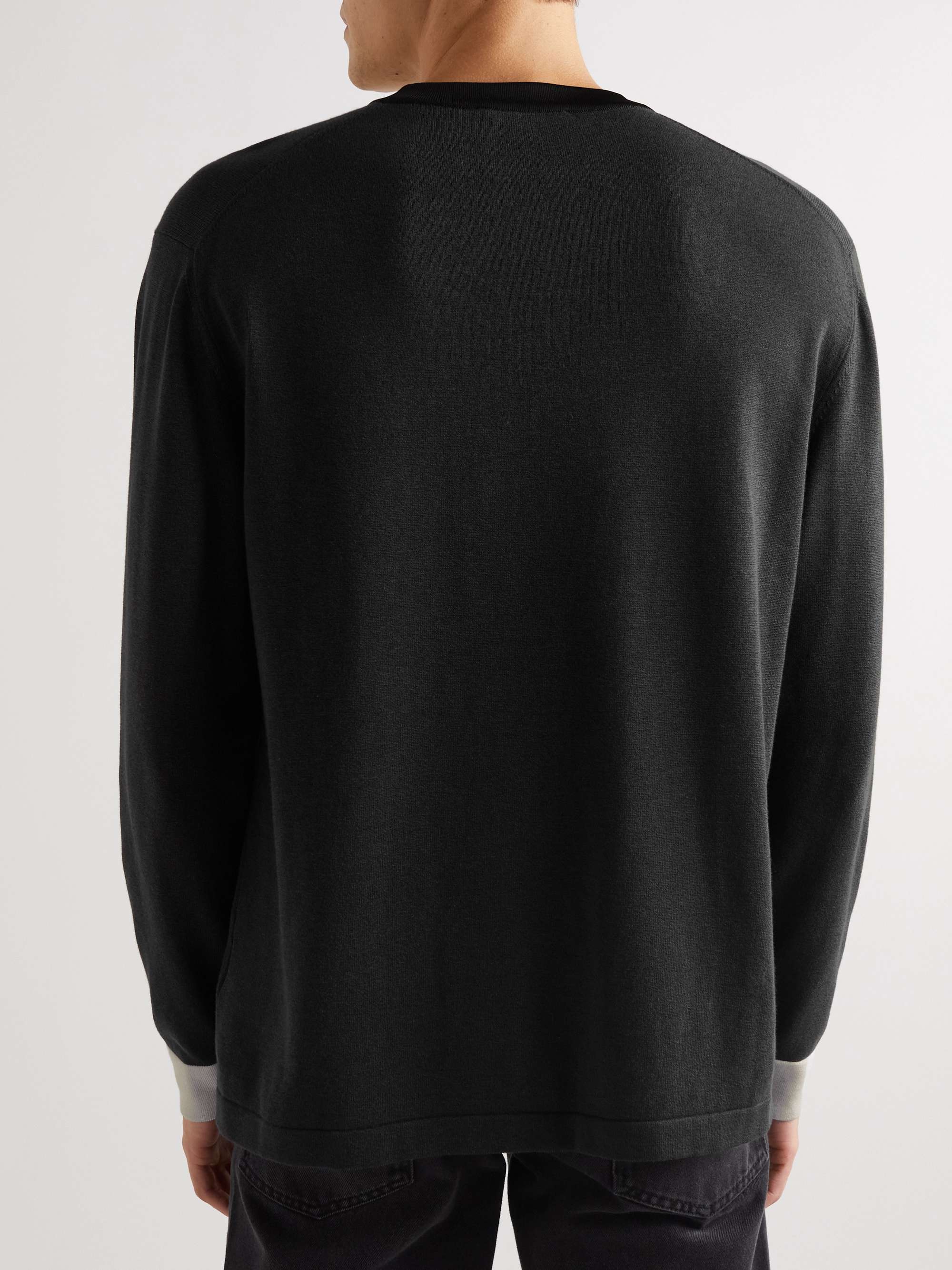 MR P. Pullover a righe in misto cotone e lyocell