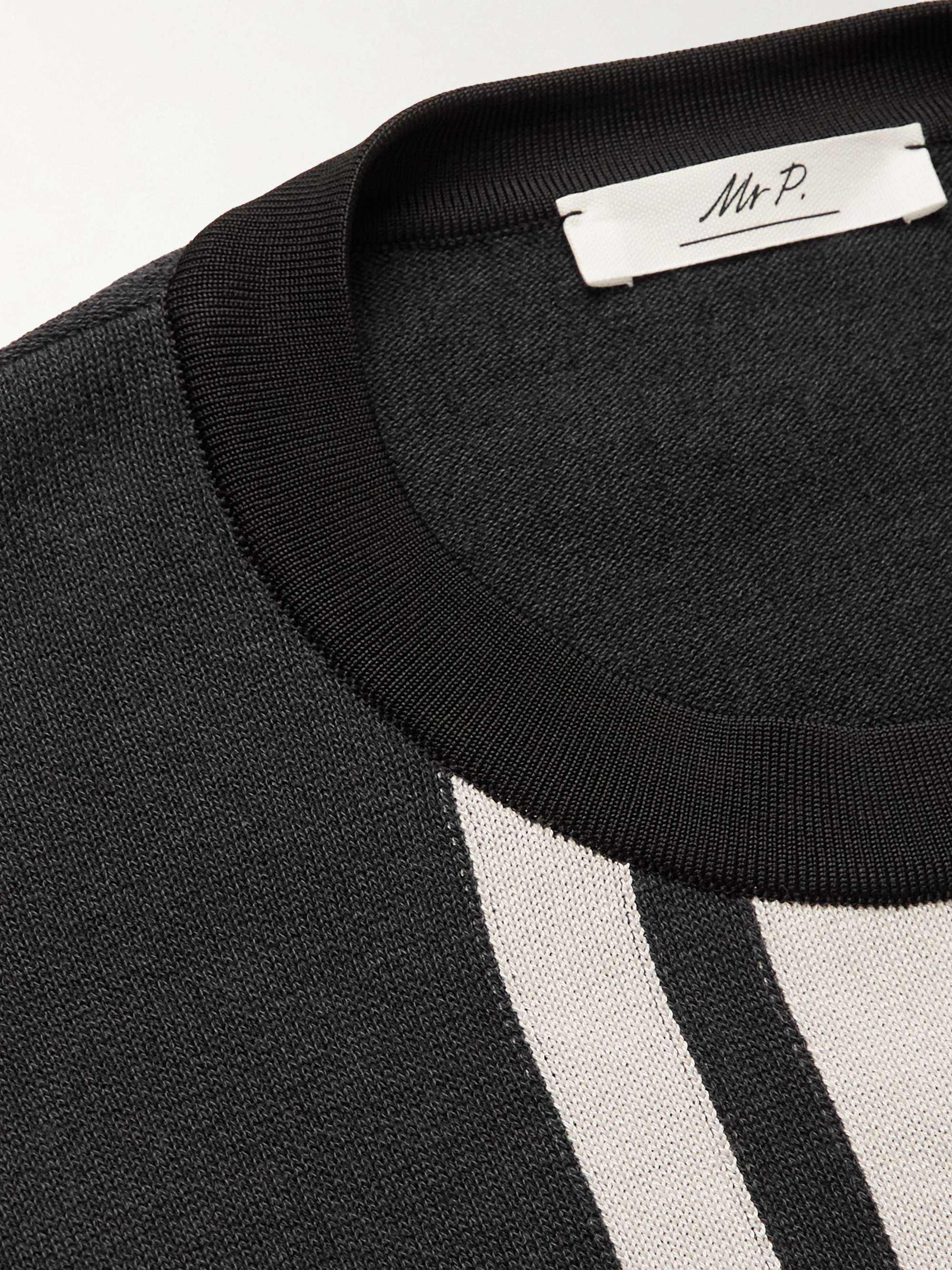 MR P. Striped Cotton and Lyocell-Blend Sweater for Men | MR PORTER