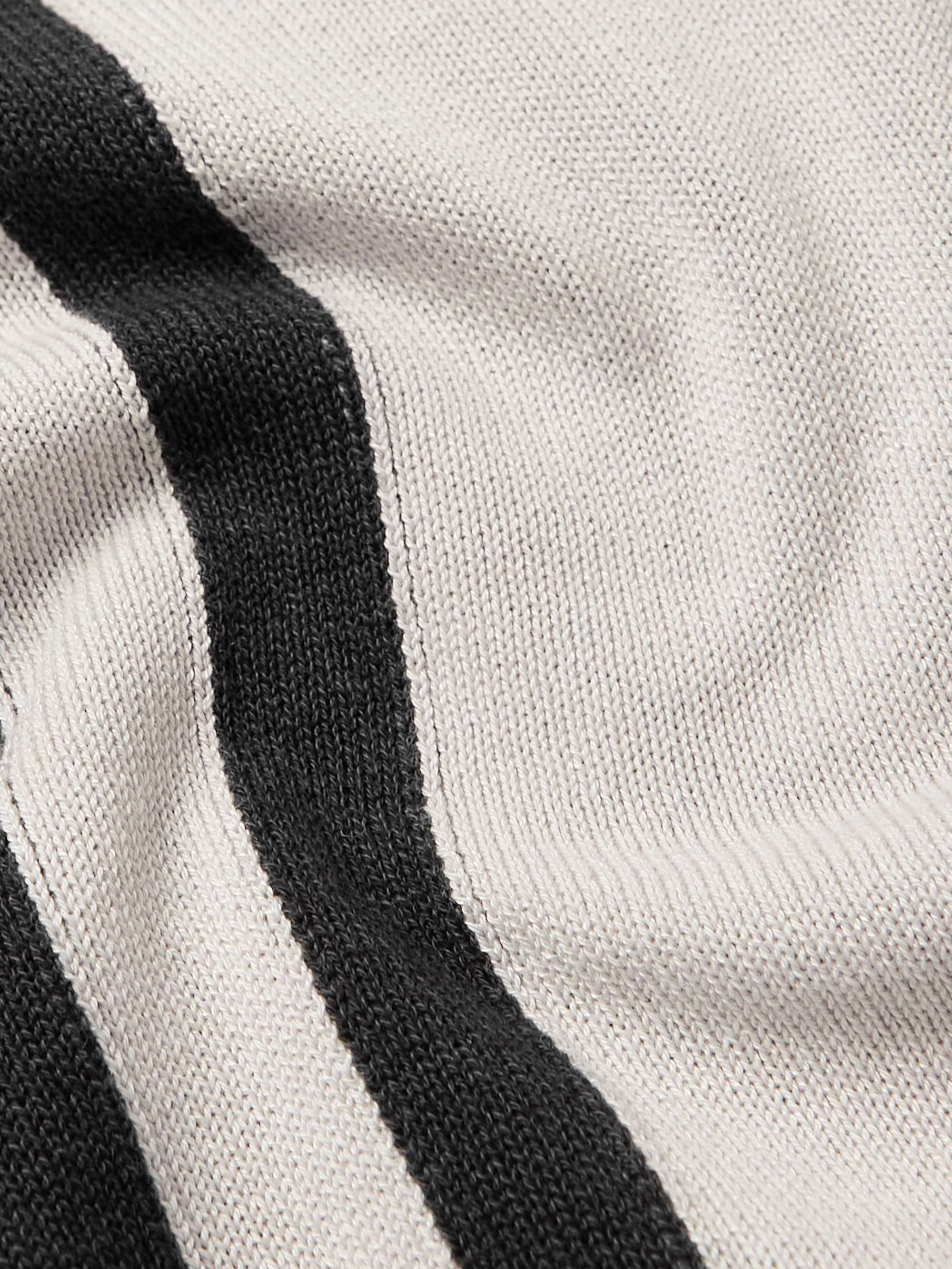 MR P. Pullover a righe in misto cotone e lyocell
