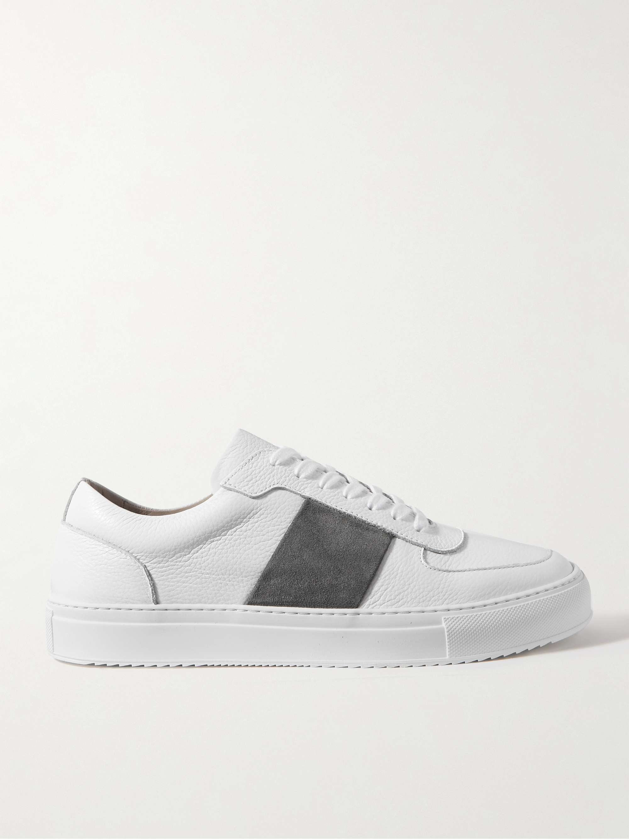 Ernæring Fængsling aspekt MR P. Larry Pebble-Grain Leather and Suede Sneakers for Men | MR PORTER