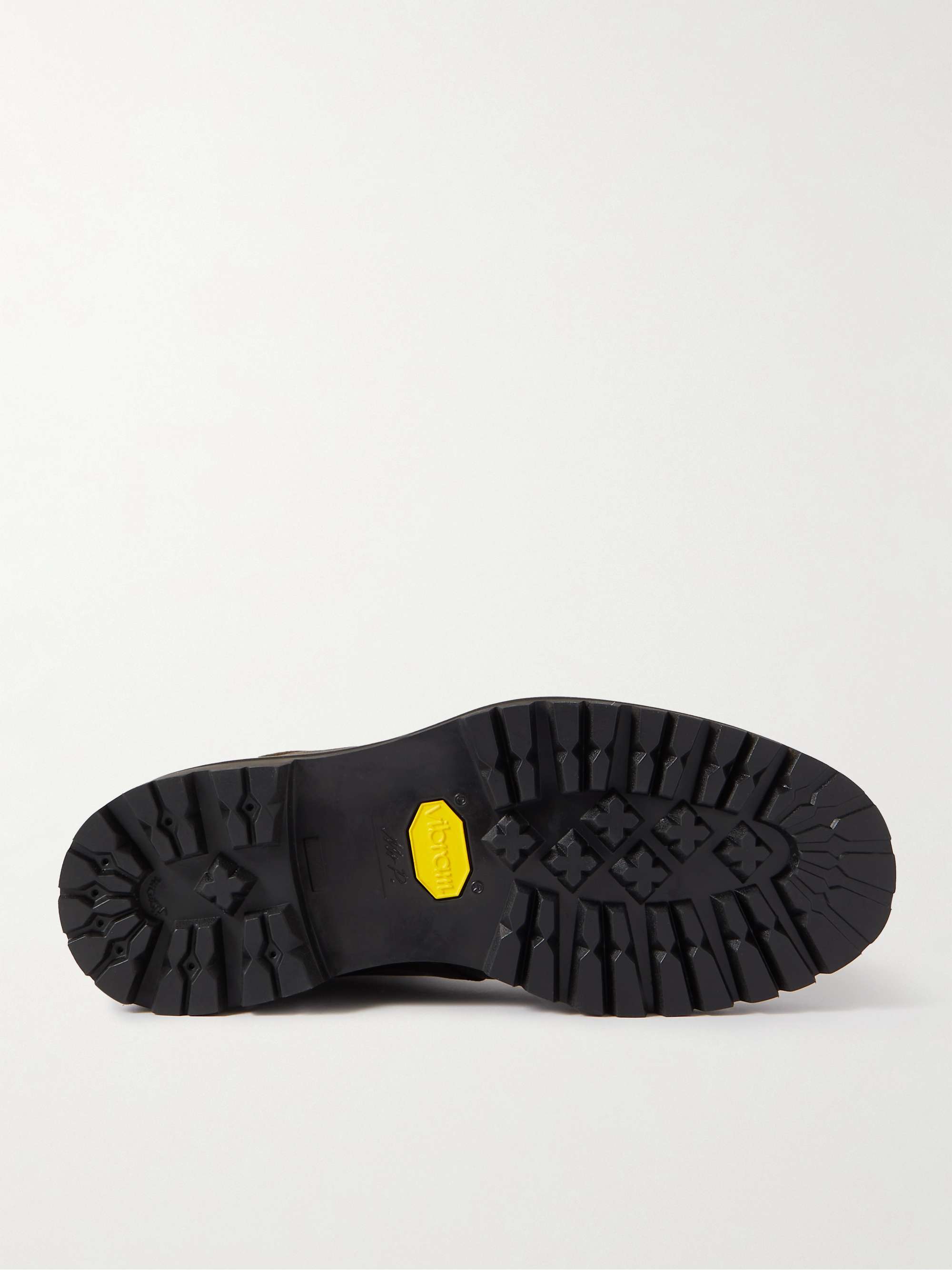 MR P. Jacques Suede-Trimmed Leather Boots
