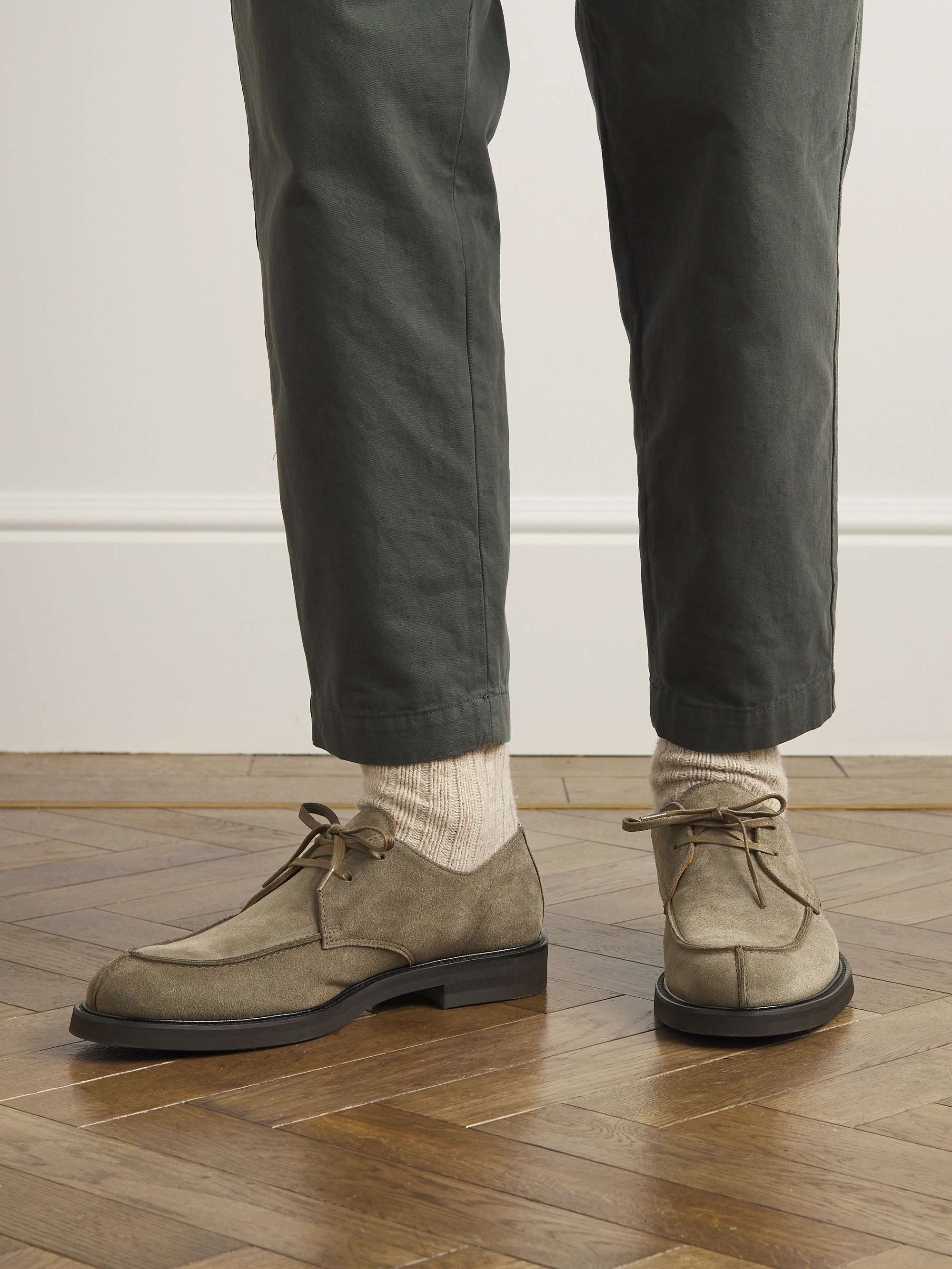 MR P. Andrew Split-Toe Regenerated Suede by evolo® Derby Shoes