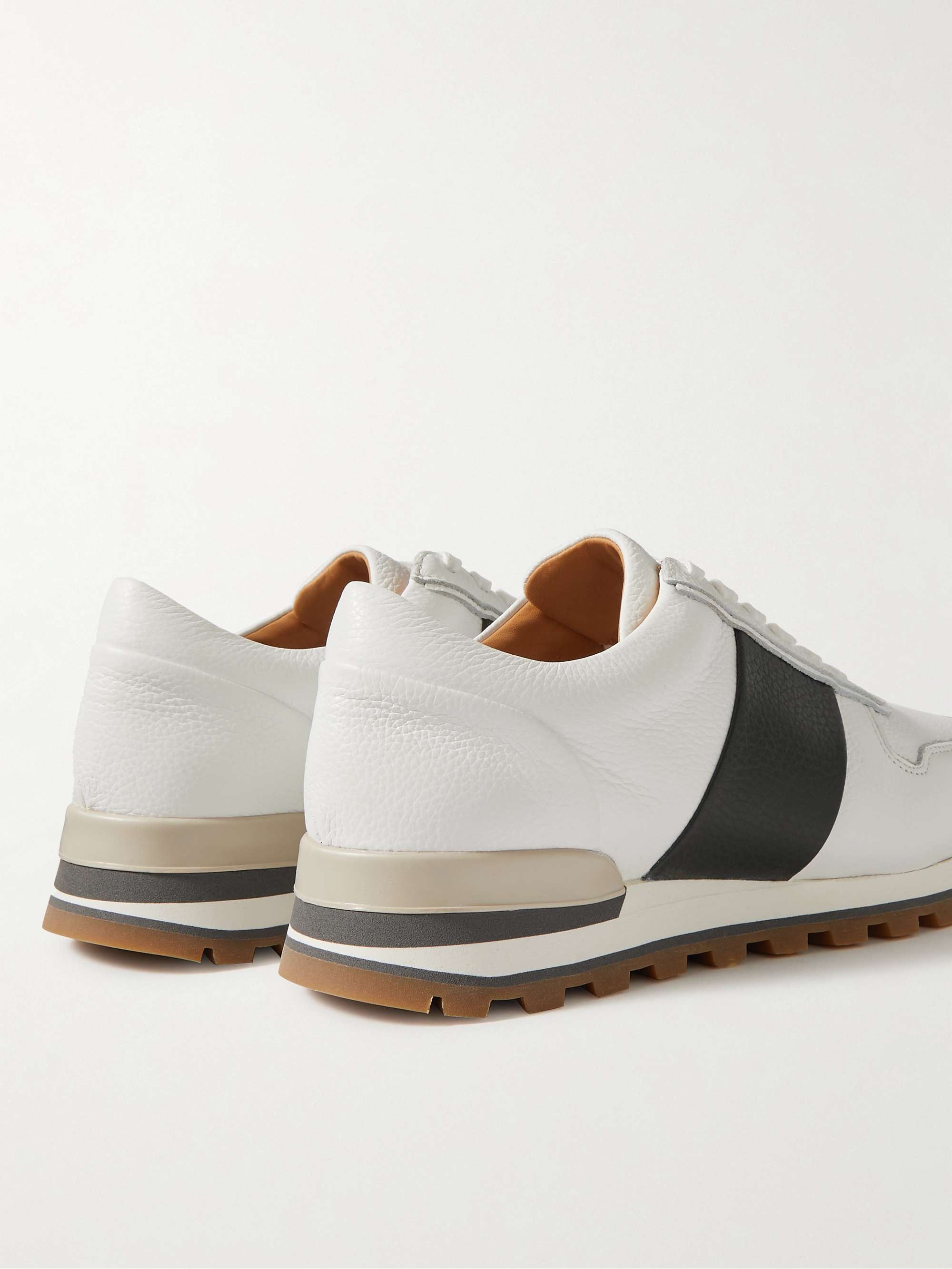 MR P. Panelled Full-Grain Leather Sneakers
