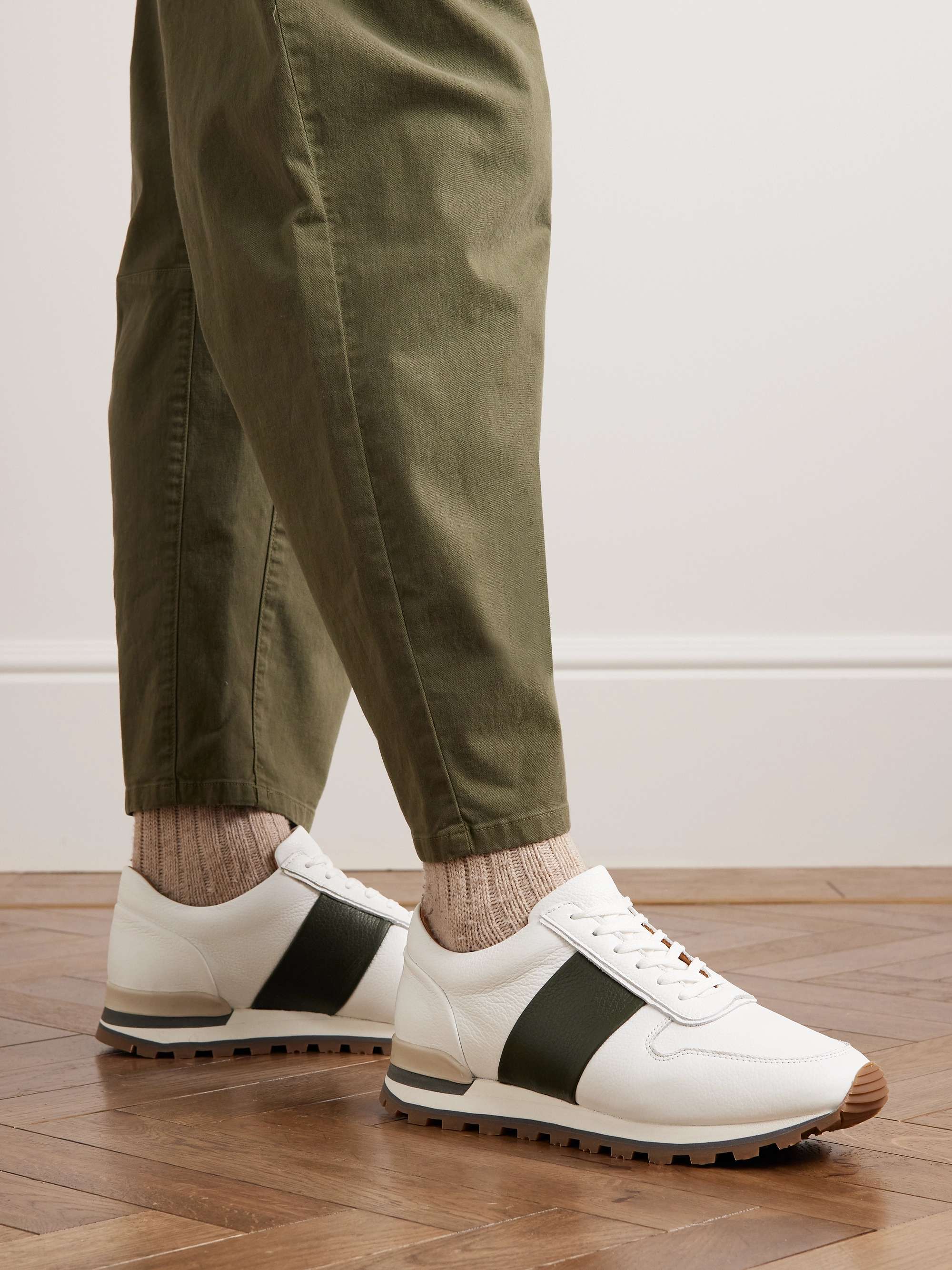MR P. Panelled Full-Grain Leather Sneakers