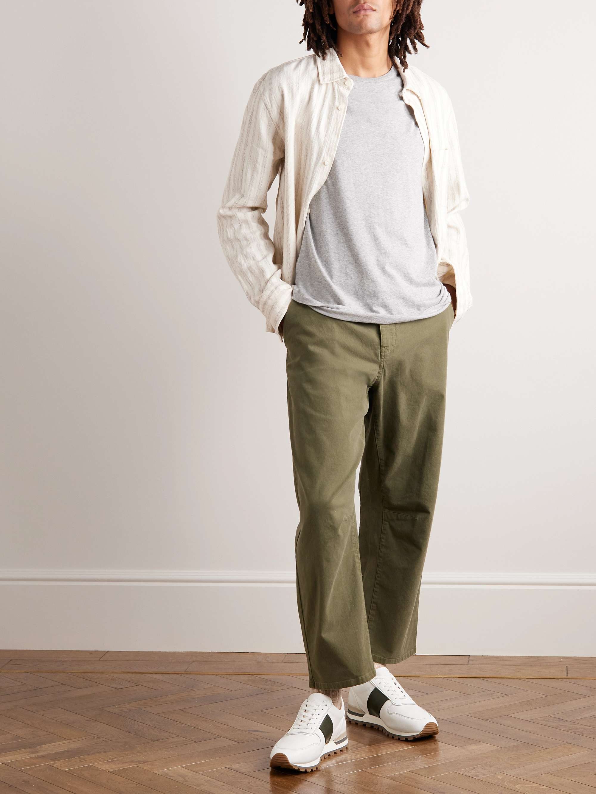MR P. Panelled Full-Grain Leather Sneakers
