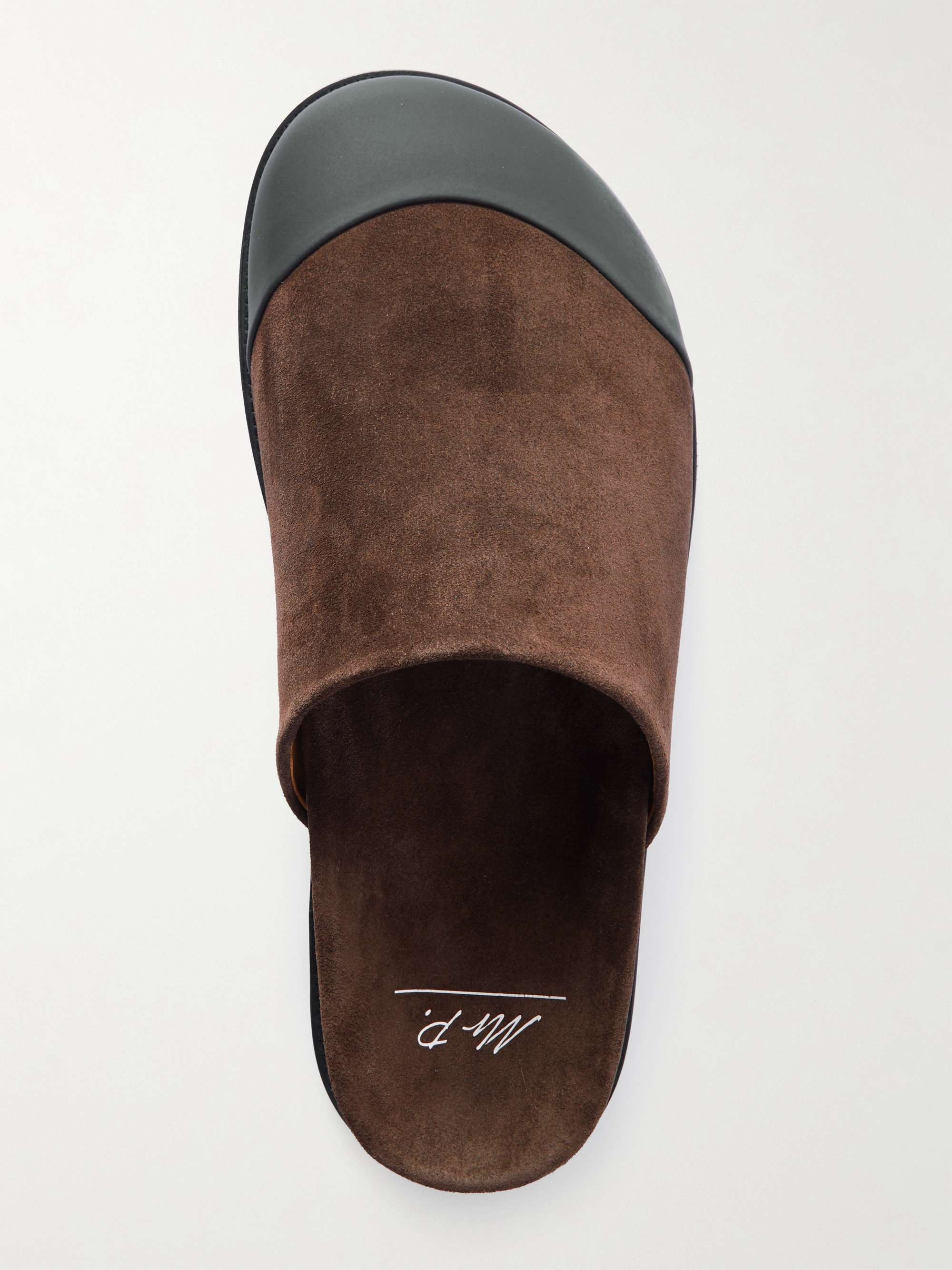MR P. Rubber-Trimmed Suede Slippers