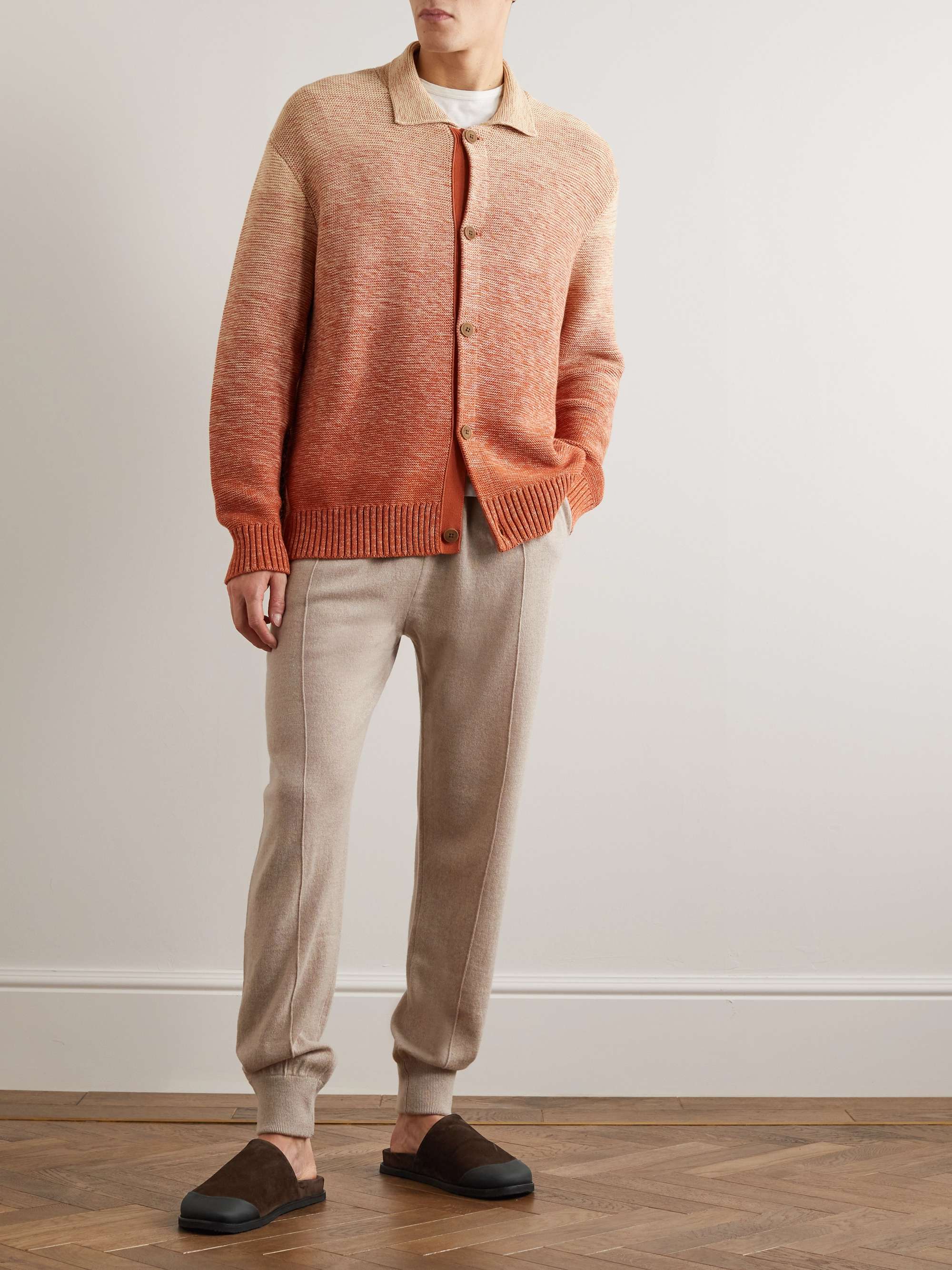 MR P. Rubber-Trimmed Suede Slippers
