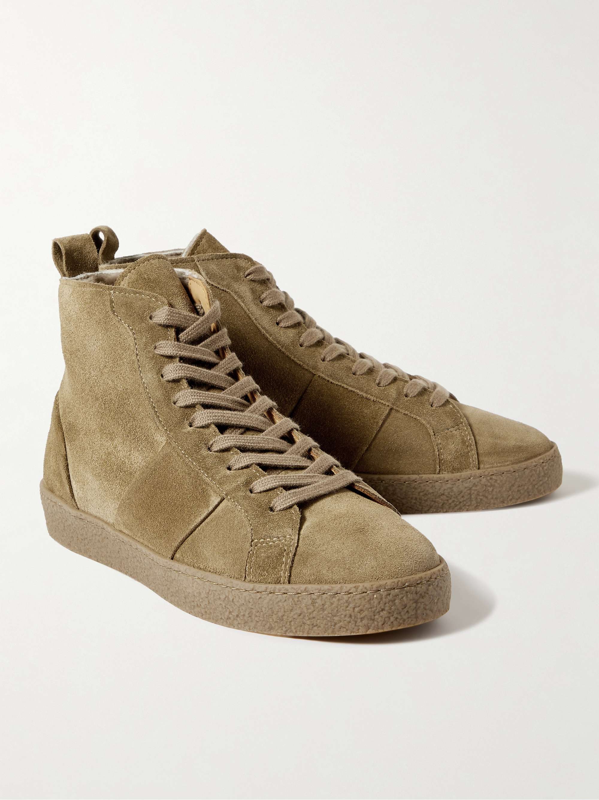 MR P. Larry Shearling-Lined Suede Sneakers