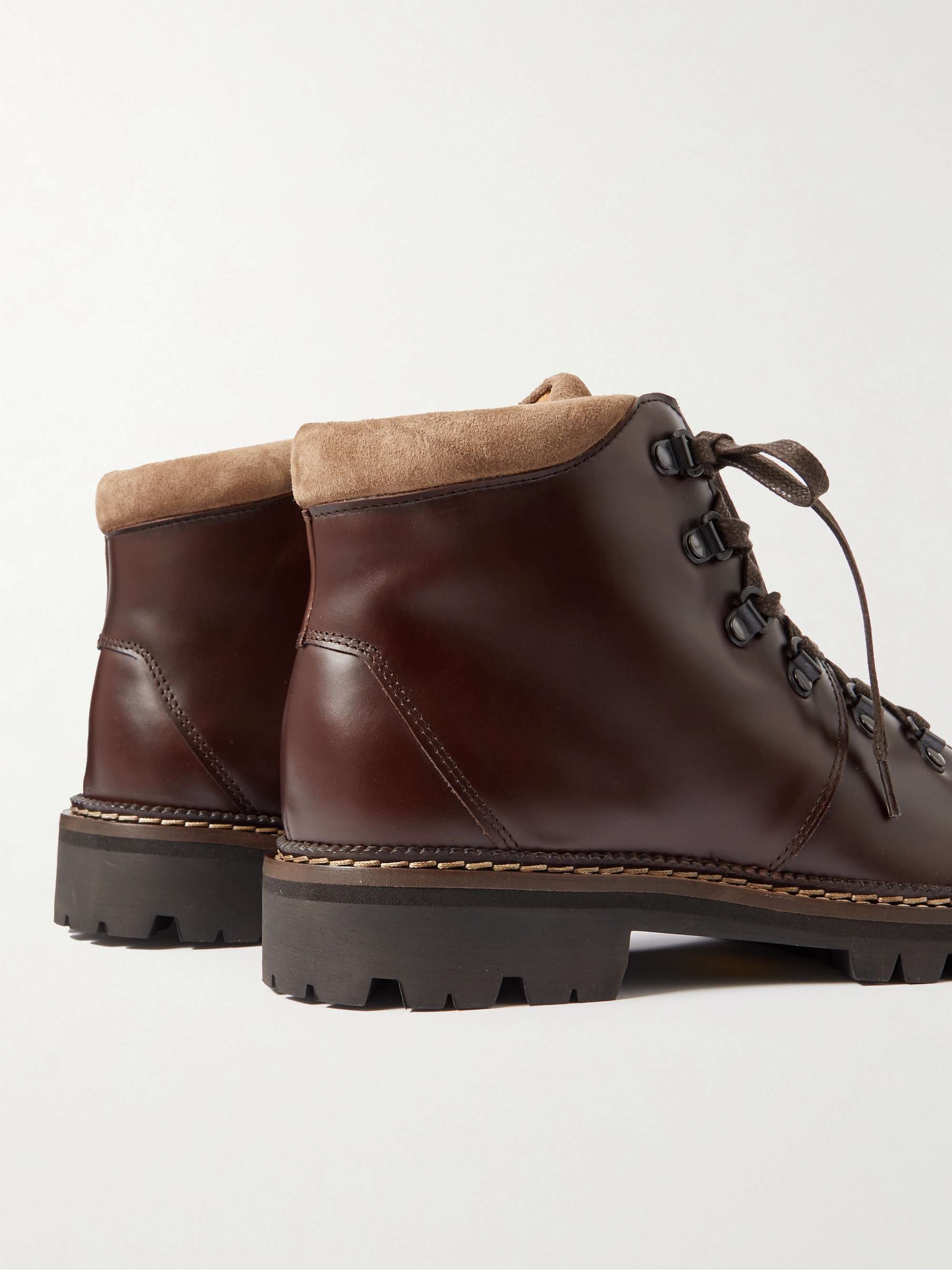MR P. Jacques SuedeTrimmed Leather Boots for Men MR PORTER