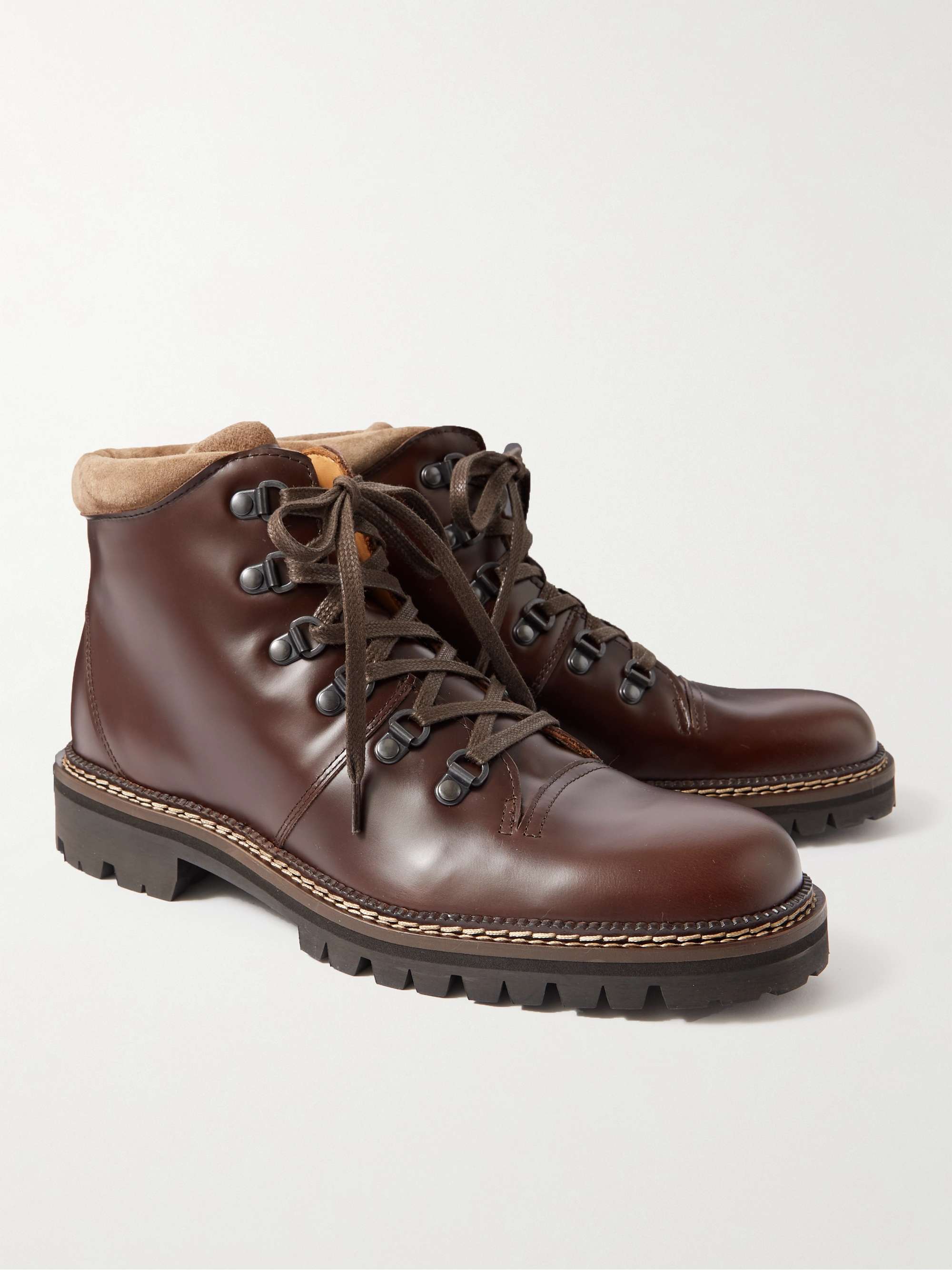 MR P. Jacques SuedeTrimmed Leather Boots for Men MR PORTER