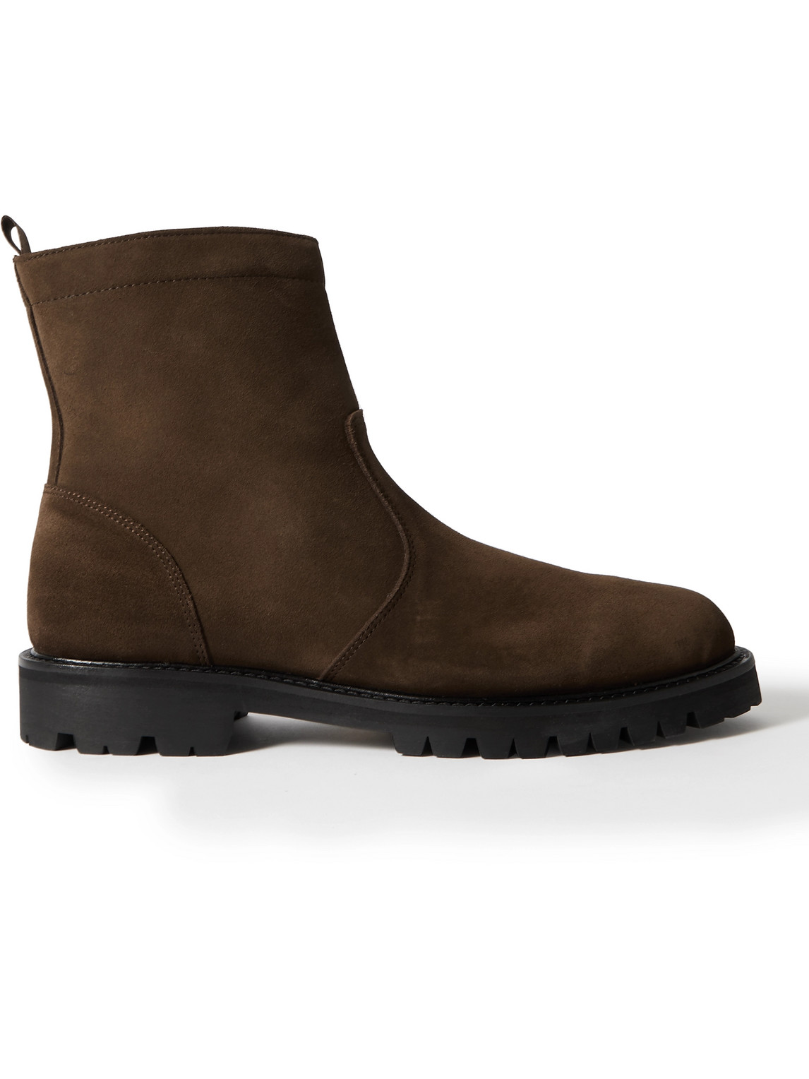 Mr P Olie Shearling-lined Suede Boots In Brown