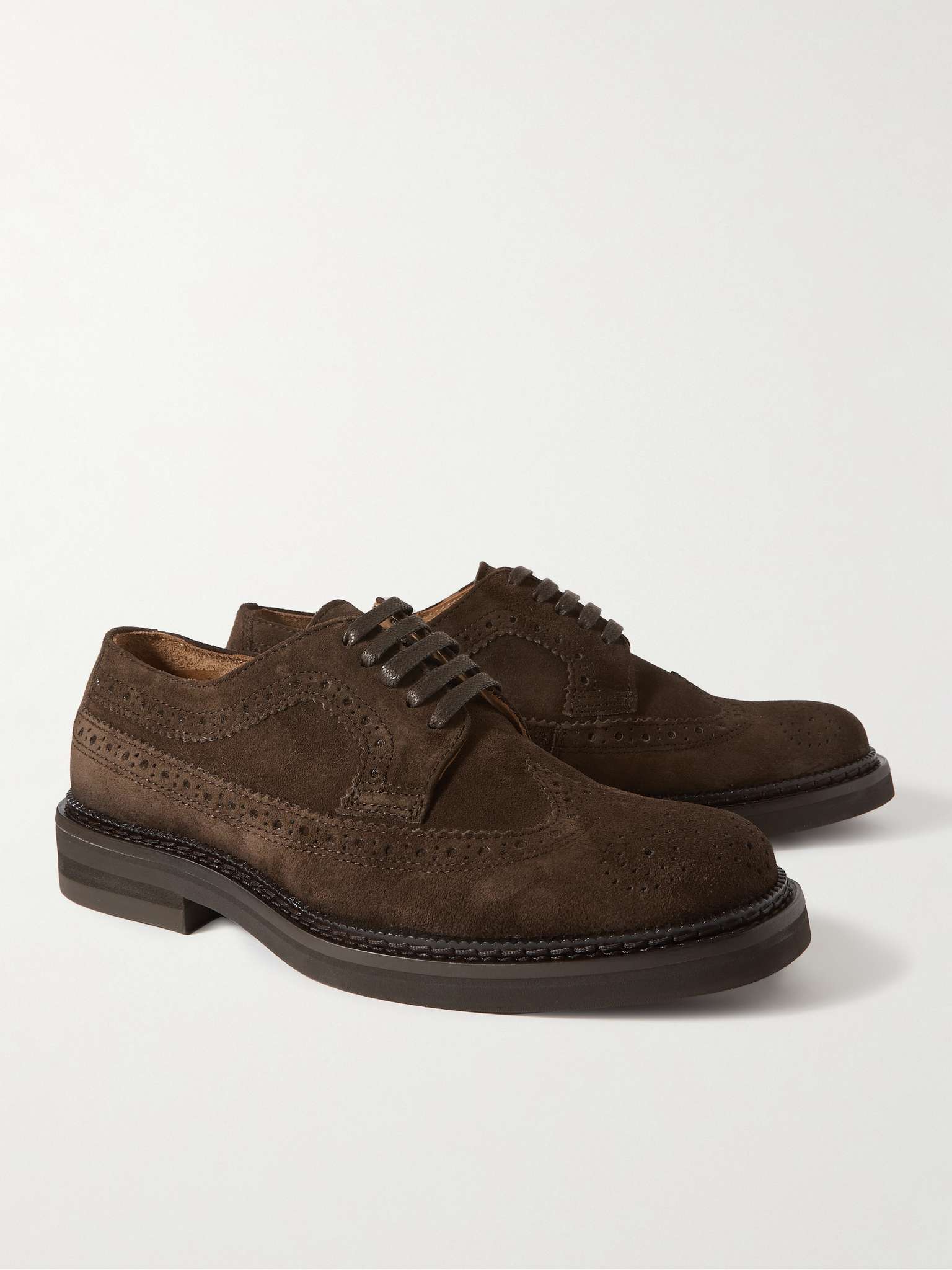 MR P. Jacques Eton Regenerated Suede by evolo® Brogues for Men | MR PORTER