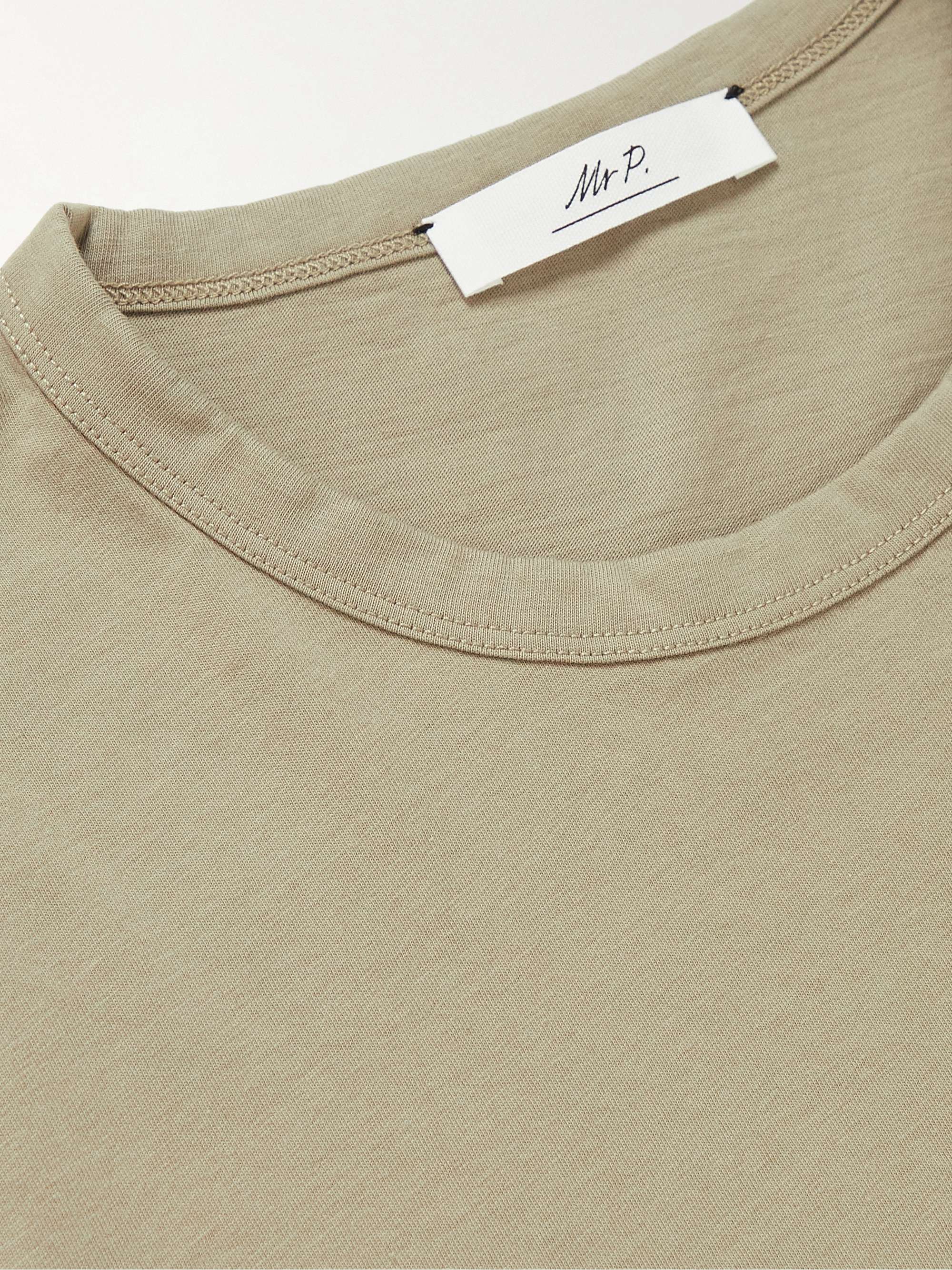 MR P. Embroidered Cotton-Jersey T-Shirt