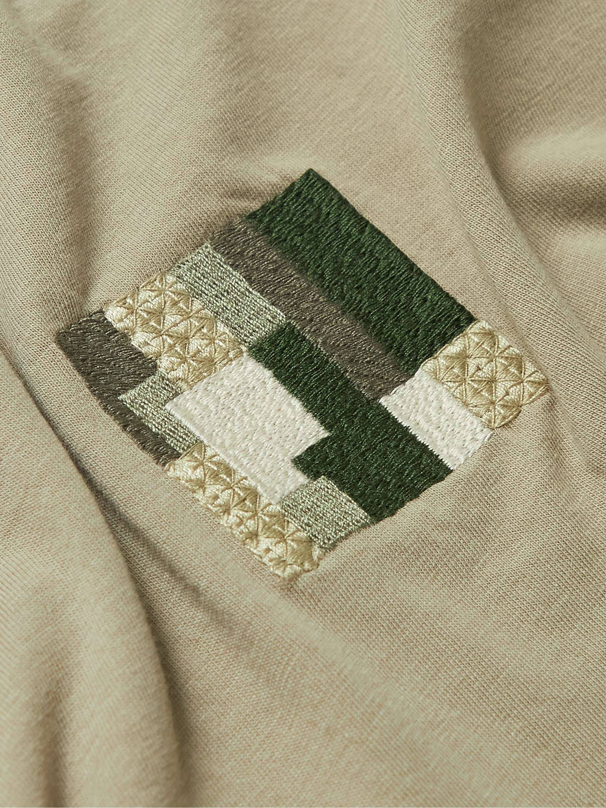 MR P. Embroidered Cotton-Jersey T-Shirt