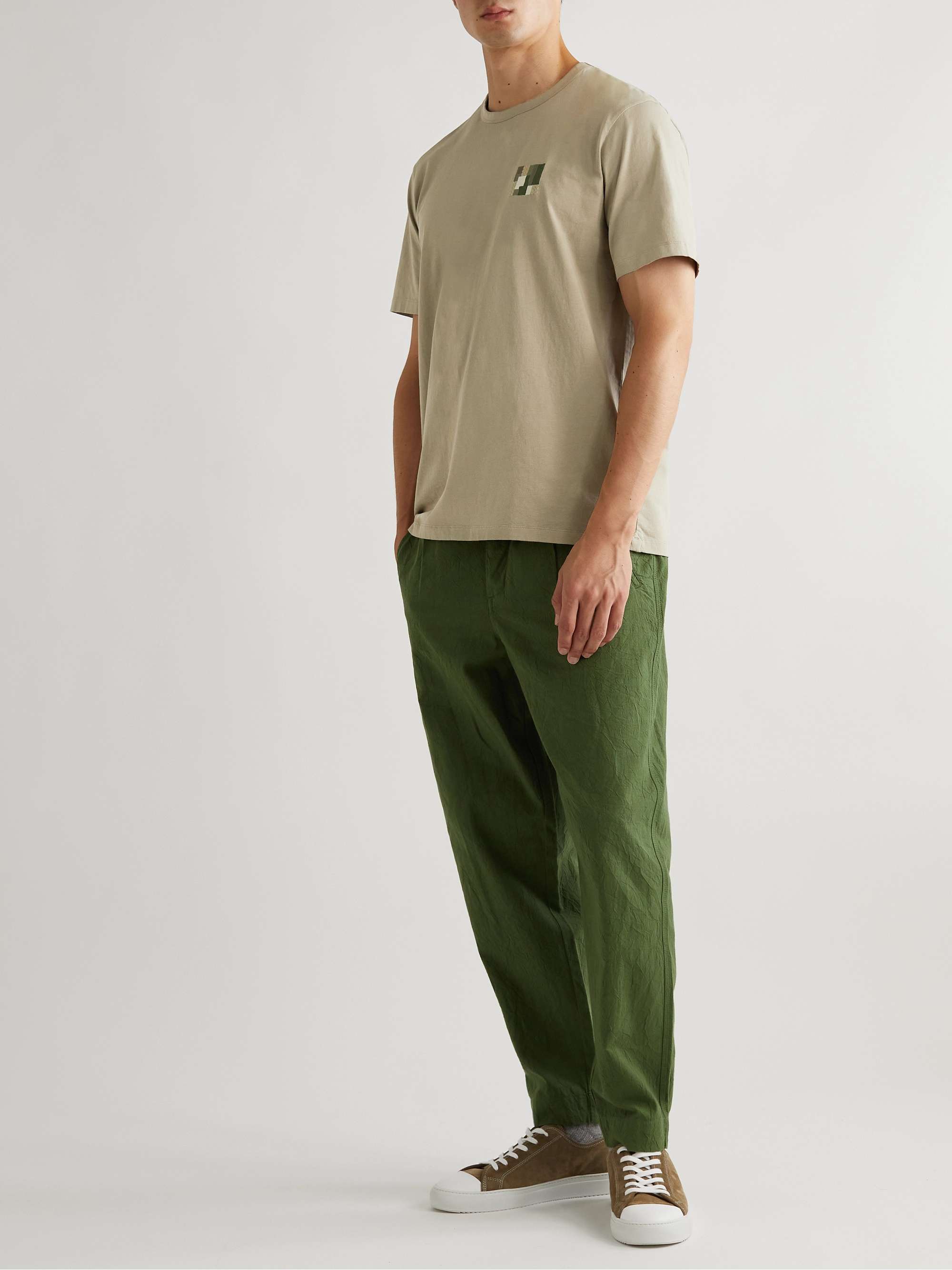 MR P. Embroidered Cotton-Jersey T-Shirt