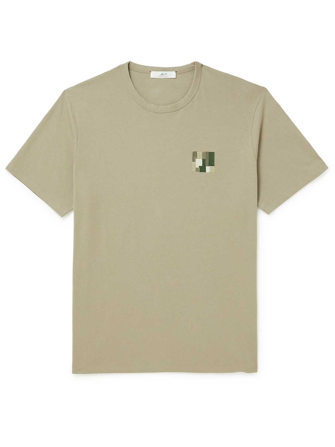 Embroidered Cotton-Jersey T-Shirt