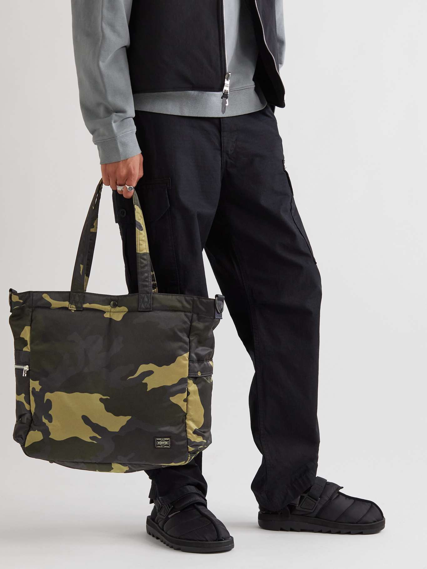 PORTER-YOSHIDA & CO Counter Shade 2Way Camouflage-Print Nylon Tote Bag ...