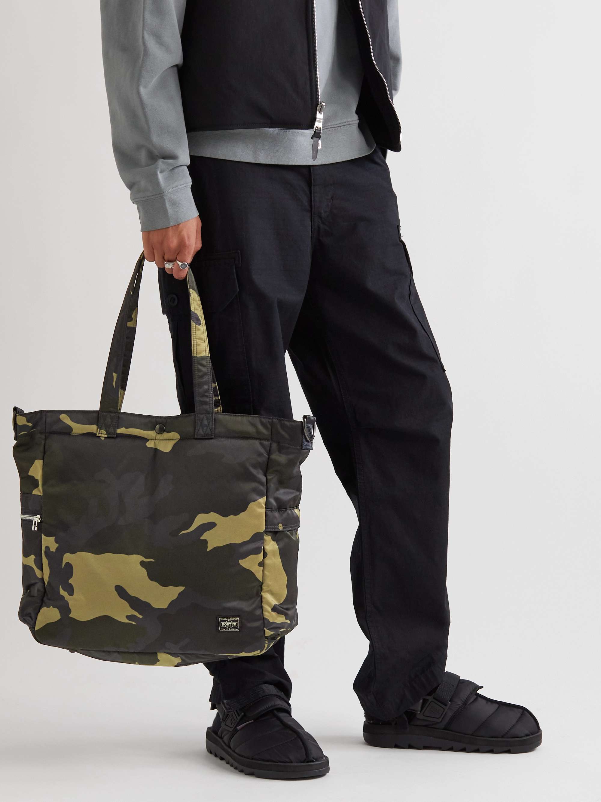 PORTER-YOSHIDA & CO Counter Shade 2Way Camouflage-Print Nylon Tote Bag