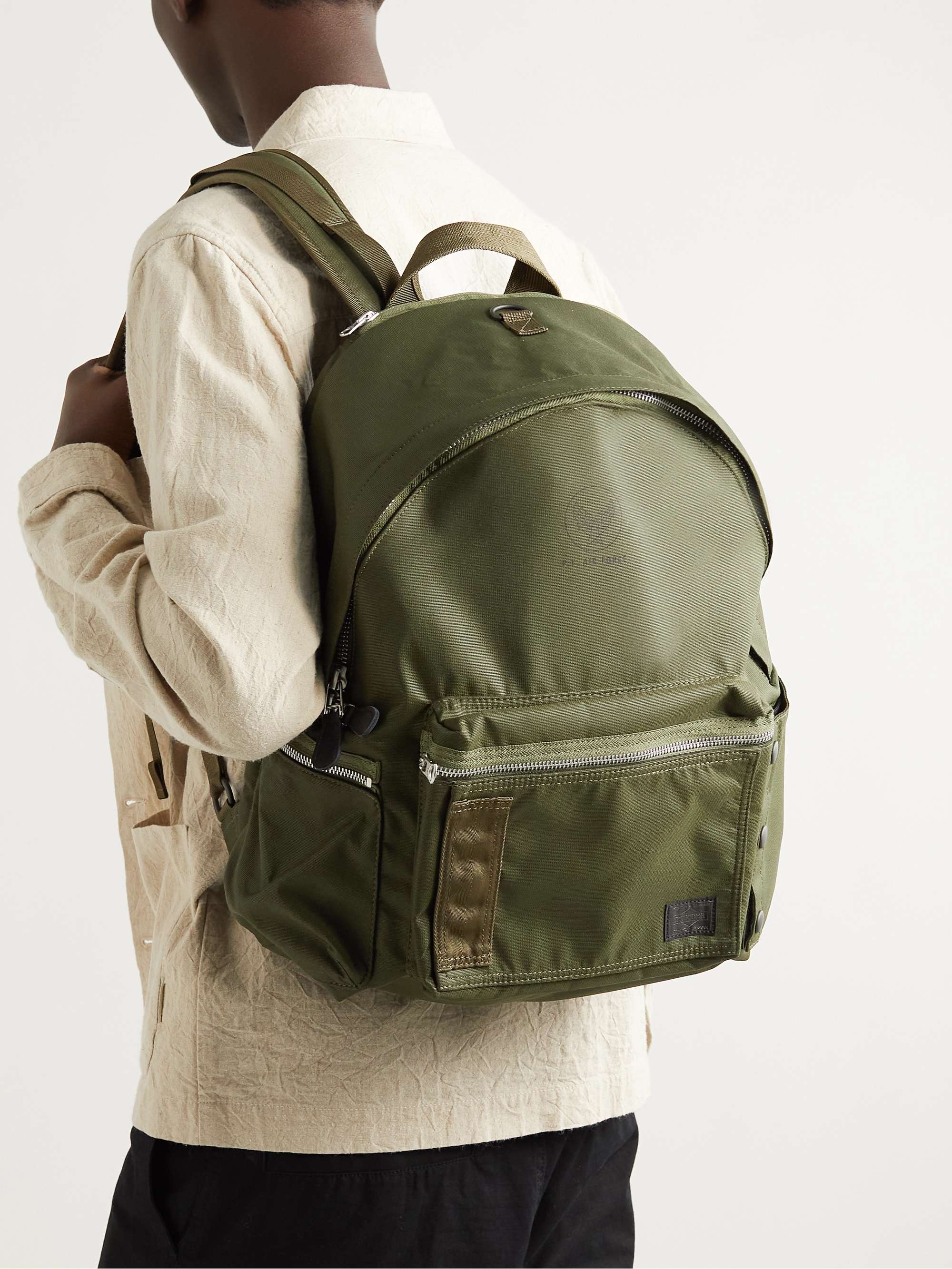 Flying Ace Webbing-Trimmed Nylon Backpack