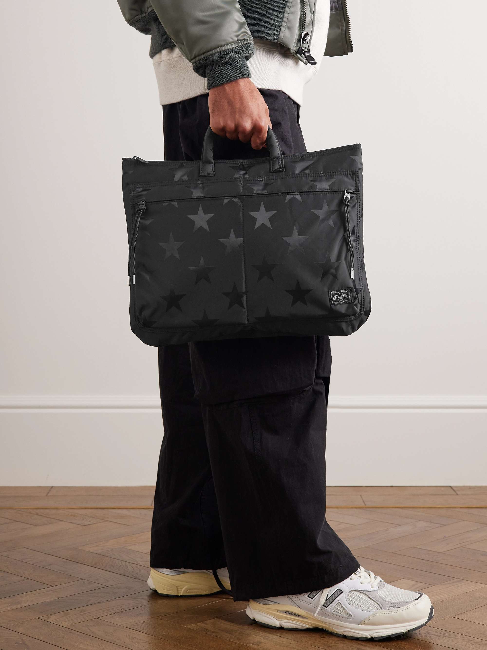 PORTER-YOSHIDA & CO 2Way Printed Padded Nylon Messenger Bag